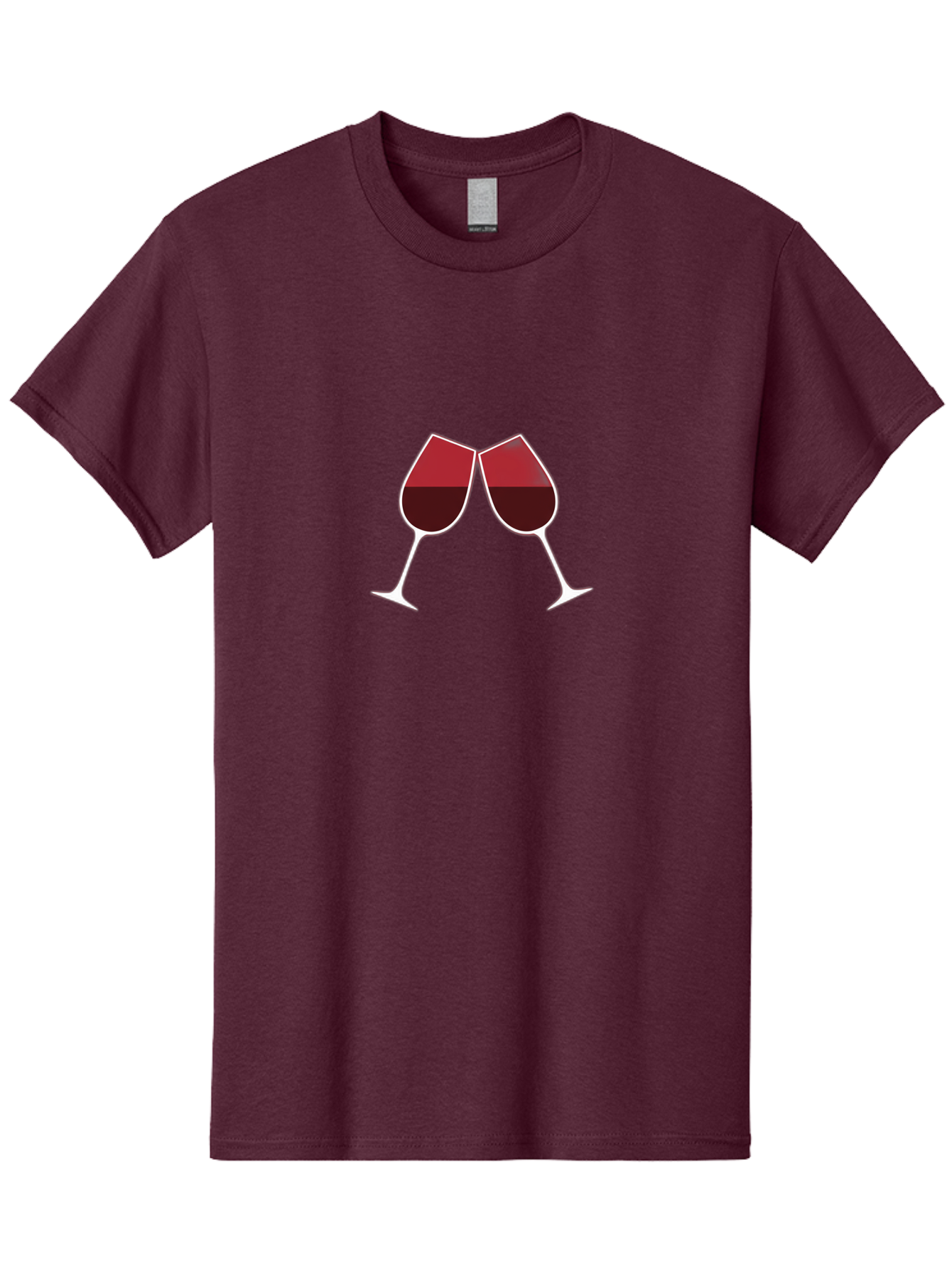 Clinking-Wine-Glasses Men'S Graphic Tee, 100% Cotton, Comfortable Casual Summer Wear, Machine Washable, Wine Glasses Clinking, Celebratory Toast, Red Wine, Luxury Beverage, Wine Tasting, Adult Beverage, Social Gathering, Celebration Moment Bac864