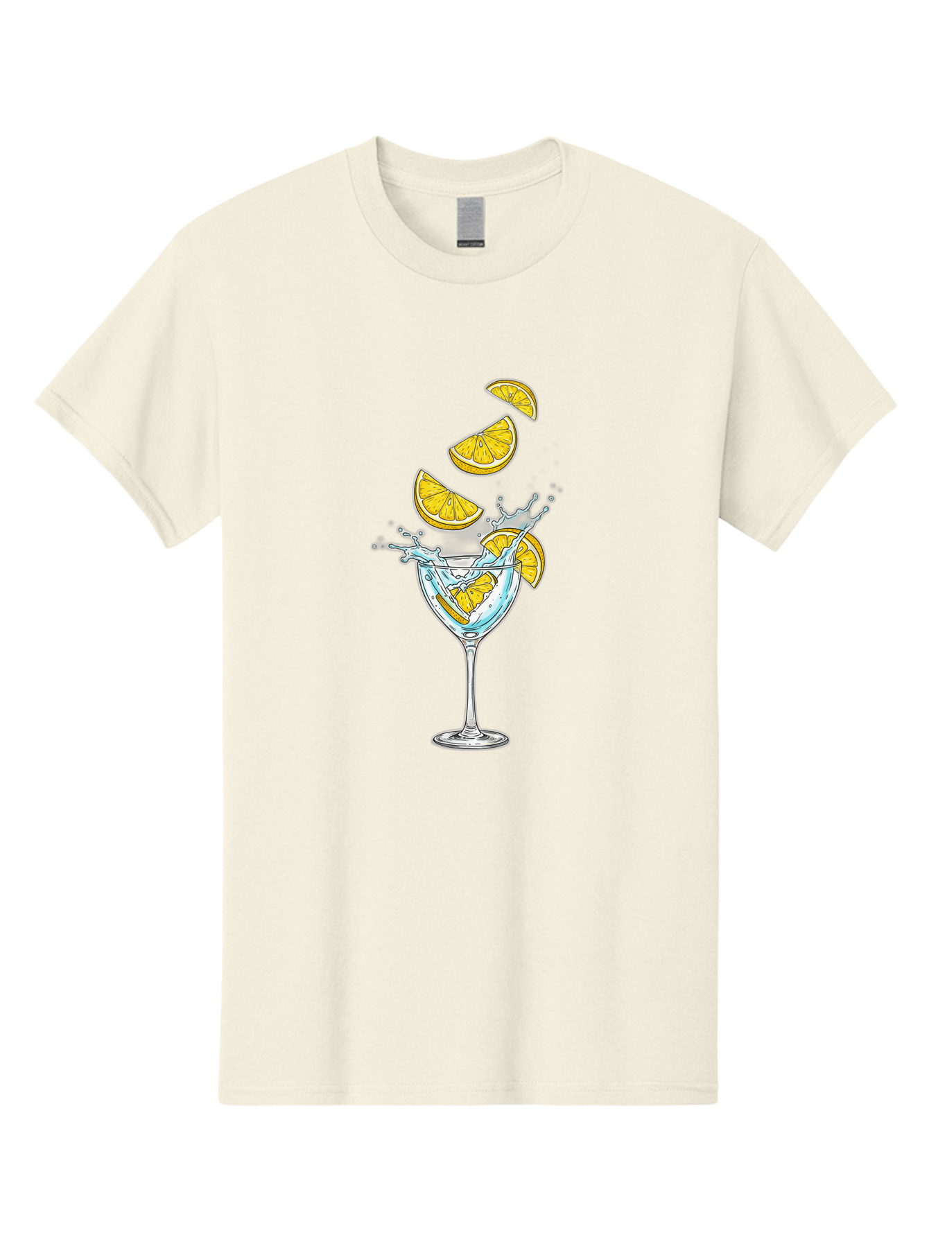 Cocktail-Glass-4 Men'S Graphic Tee, 100% Cotton, Comfortable Casual Summer Wear, Machine Washable, Cocktail, Refreshing Drink, Citrus, Orange Slices, Glass, Splashing, Citrus Juice, Summer Drink, Cocktail Glass Bac870