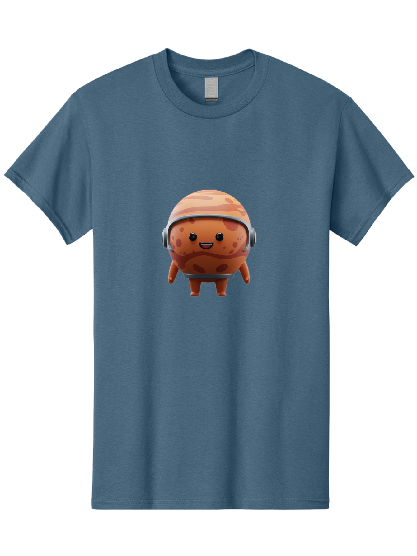 Cookie-Astronaut Men'S Graphic Tee, 100% Cotton, Comfortable Casual Summer Wear, Machine Washable, Cookie Character, Astronaut Helmet, Cartoon Cookie, Space-Themed Cookie, Cookie With Headphones, Digital Illustration, Fun Design, Cookie Mascot Bac899