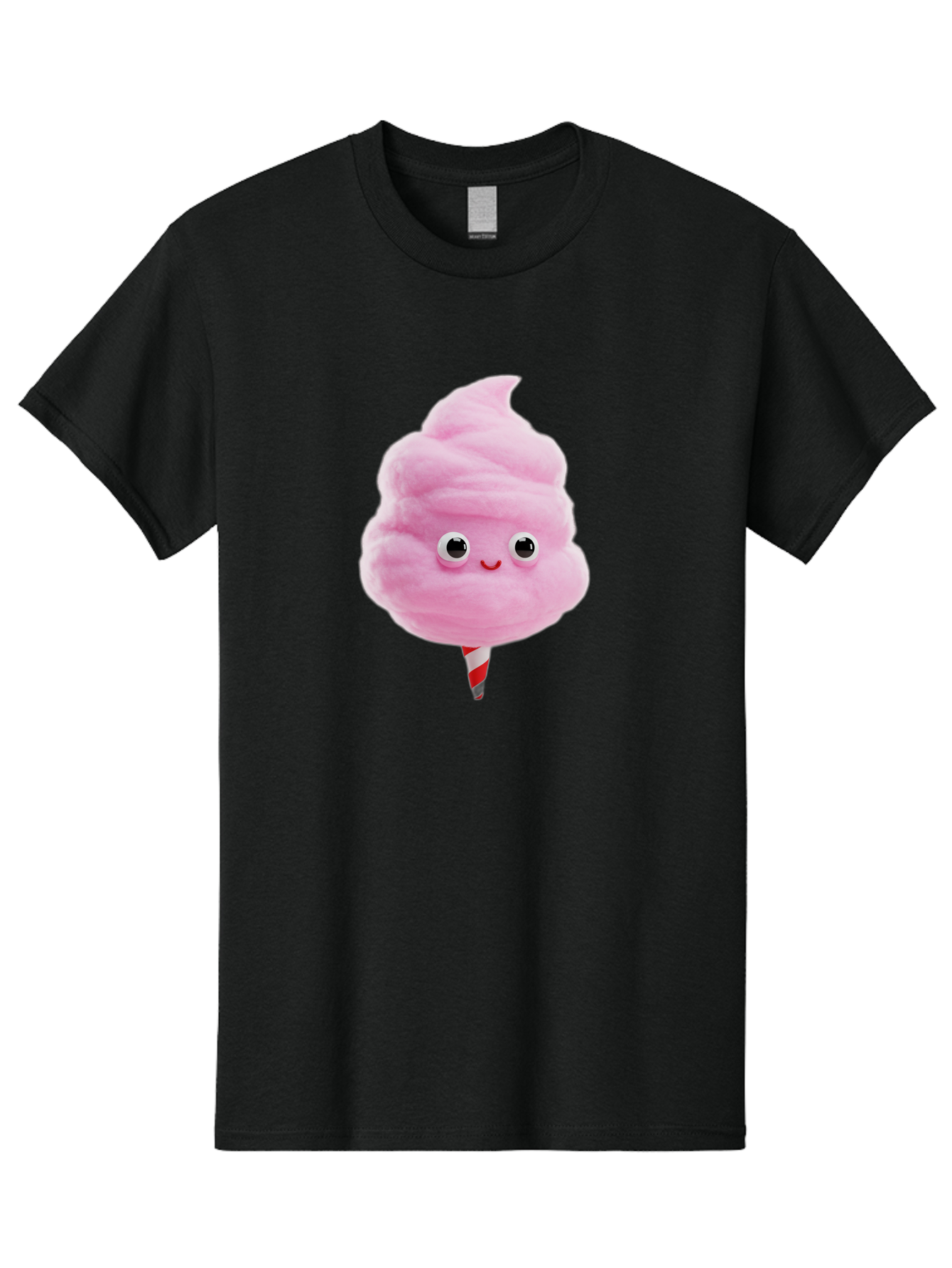 Cotton-Candy-1 Men'S Graphic Tee, 100% Cotton, Comfortable Casual Summer Wear, Machine Washable, Pink Cotton Candy, Fluffy Treat, Cartoon Character, Sweet Delight, Playful Design, Cute Face, Fairground Snack, Fun Food, Children'S Party Favor, Bac902