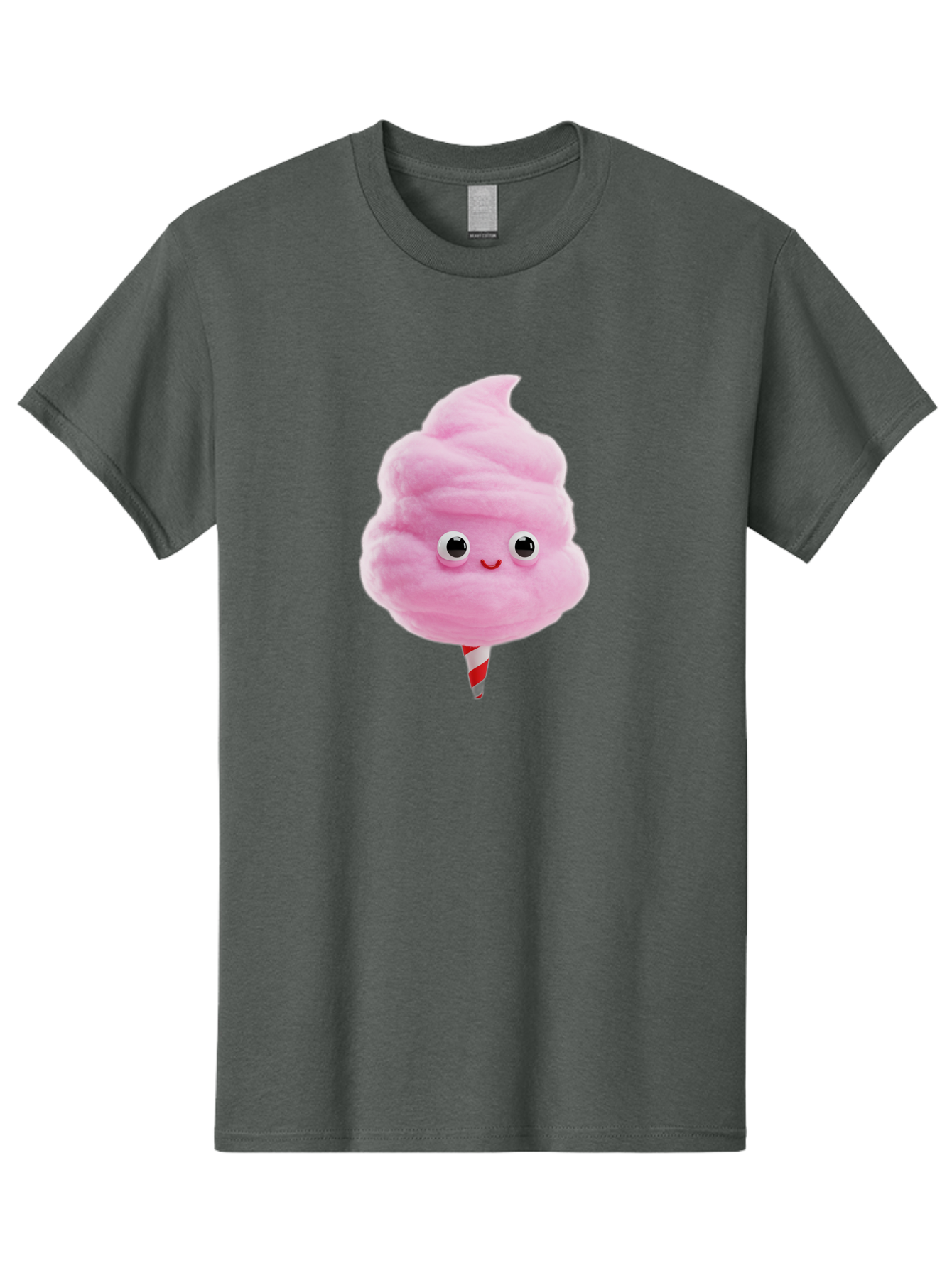 Cotton-Candy-1 Men'S Graphic Tee, 100% Cotton, Comfortable Casual Summer Wear, Machine Washable, Pink Cotton Candy, Fluffy Treat, Cartoon Character, Sweet Delight, Playful Design, Cute Face, Fairground Snack, Fun Food, Children'S Party Favor, Bac902