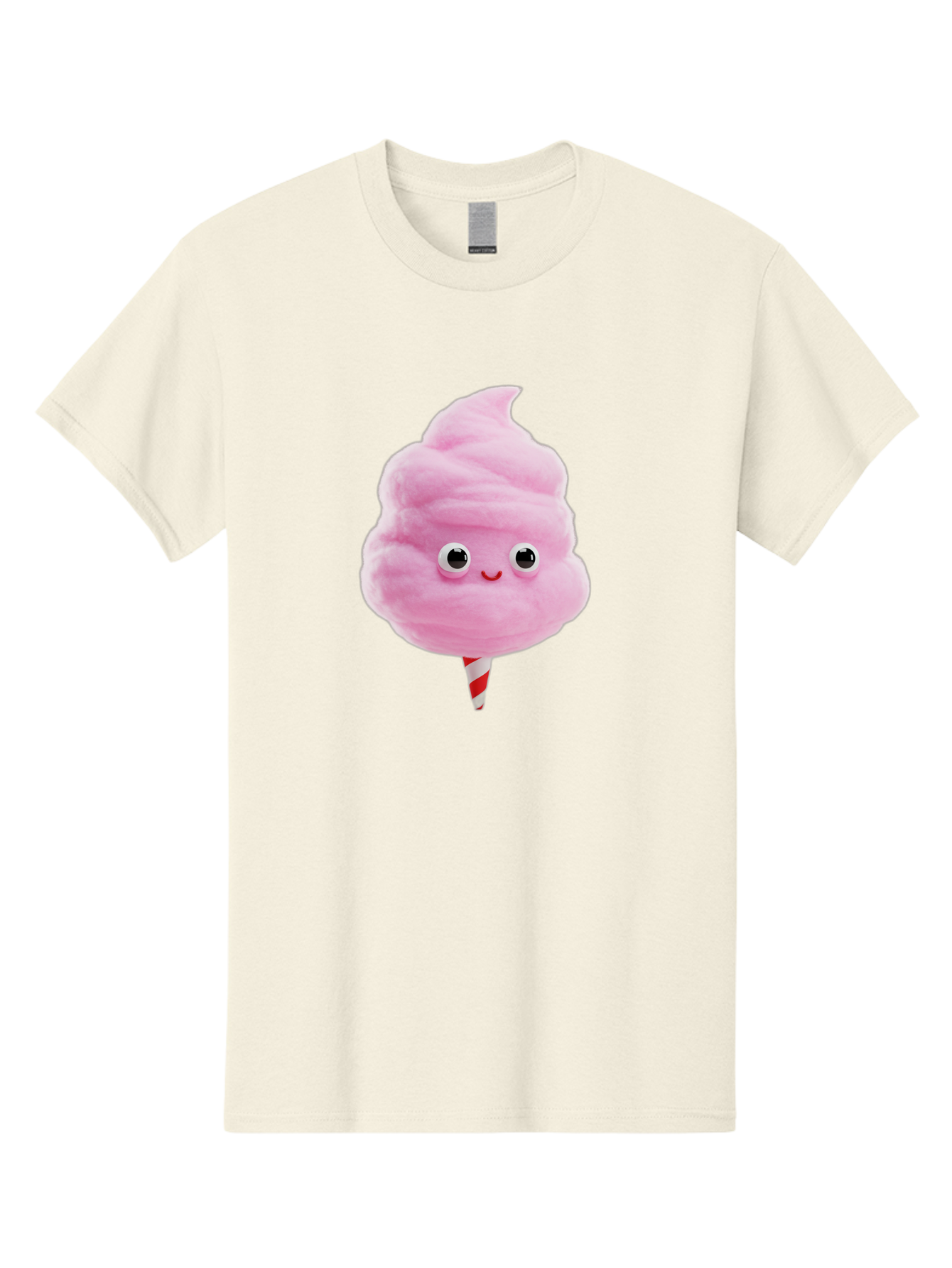 Cotton-Candy-1 Men'S Graphic Tee, 100% Cotton, Comfortable Casual Summer Wear, Machine Washable, Pink Cotton Candy, Fluffy Treat, Cartoon Character, Sweet Delight, Playful Design, Cute Face, Fairground Snack, Fun Food, Children'S Party Favor, Bac902