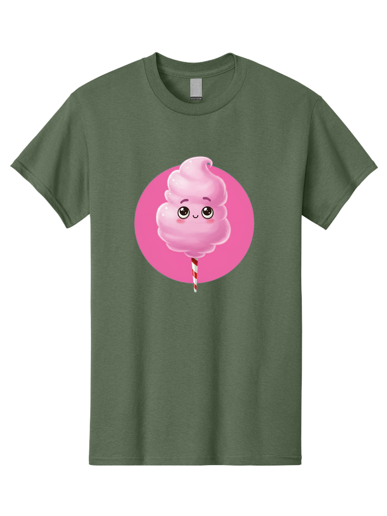 Cotton-Candy-2 Men'S Graphic Tee, 100% Cotton, Comfortable Casual Summer Wear, Machine Washable, Pink Cotton Candy, Sweet Treat, Cartoon Character, Fluffy Candy, Cotton Candy Illustration, Pink Candy, Cute Cartoon, Cartoon Snack, Fun Food, Bac910