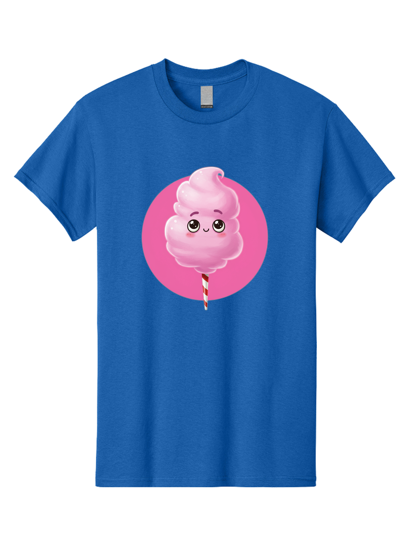 Cotton-Candy-2 Men'S Graphic Tee, 100% Cotton, Comfortable Casual Summer Wear, Machine Washable, Pink Cotton Candy, Sweet Treat, Cartoon Character, Fluffy Candy, Cotton Candy Illustration, Pink Candy, Cute Cartoon, Cartoon Snack, Fun Food, Bac910