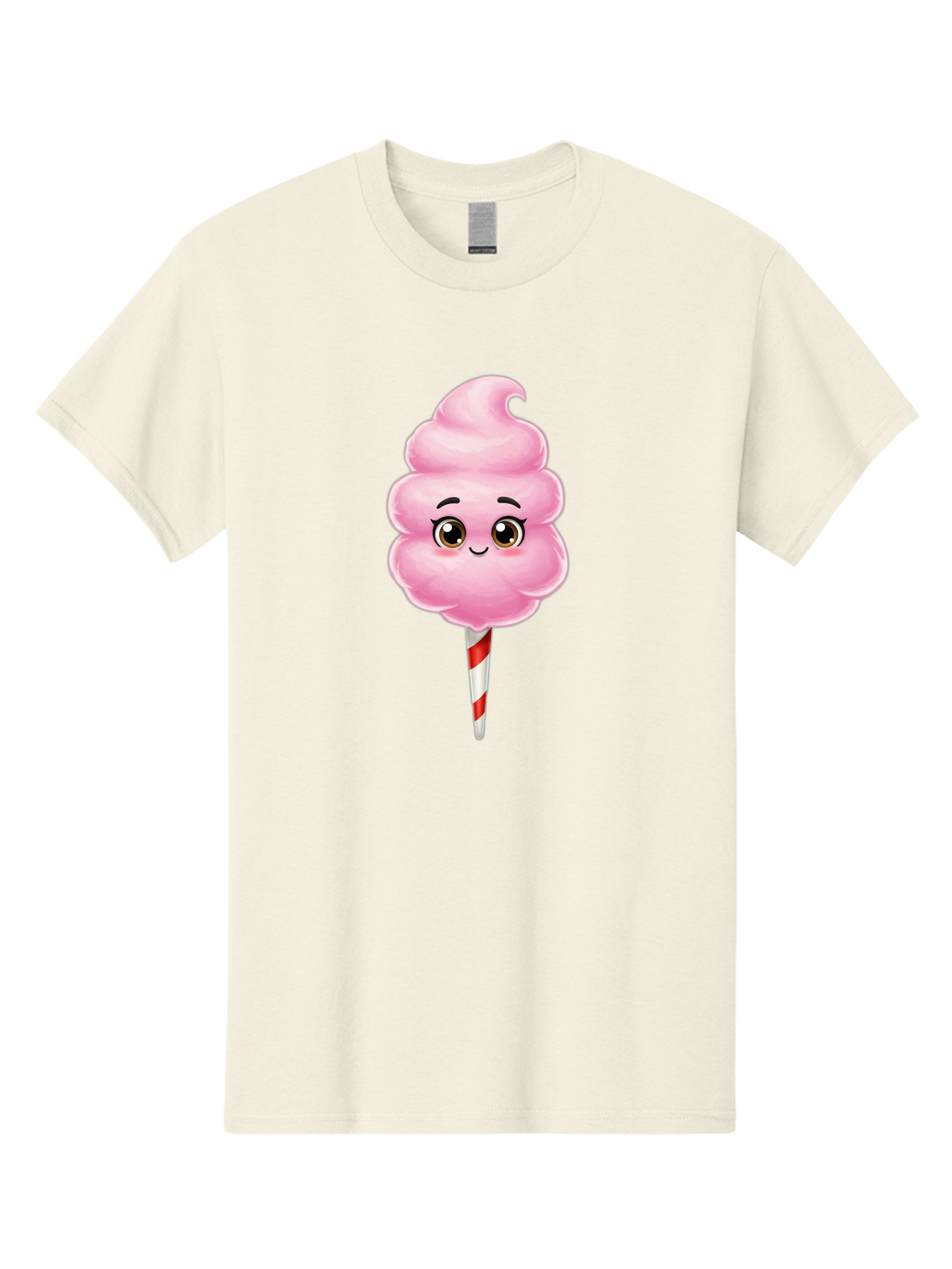 Cotton-Candy-5 Men'S Graphic Tee, 100% Cotton, Comfortable Casual Summer Wear, Machine Washable, Pink Cotton Candy, Smiling Face, Cartoon Character, Sweet Treats, Fun Food, Playful Design, Colorful Graphics, Kawaii Style, Fluffy Texture, Bac913