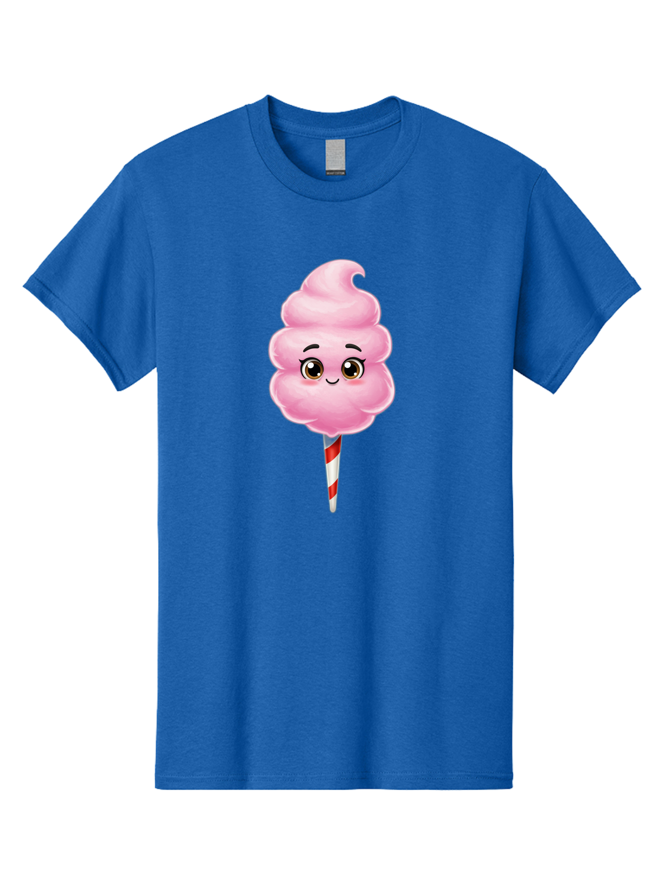 Cotton-Candy-5 Men'S Graphic Tee, 100% Cotton, Comfortable Casual Summer Wear, Machine Washable, Pink Cotton Candy, Smiling Face, Cartoon Character, Sweet Treats, Fun Food, Playful Design, Colorful Graphics, Kawaii Style, Fluffy Texture, Bac913