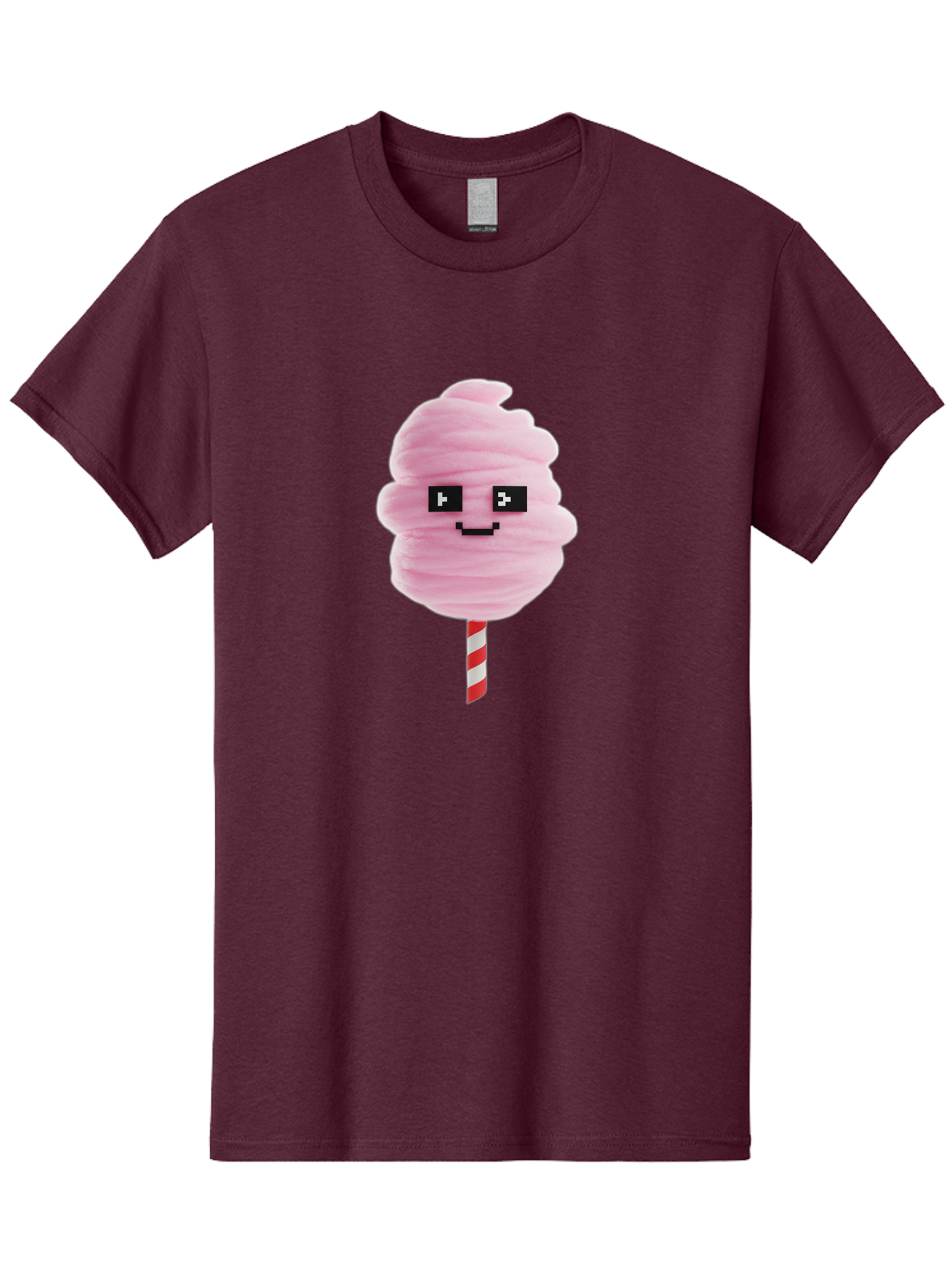 Cotton-Candy-9 Men'S Graphic Tee, 100% Cotton, Comfortable Casual Summer Wear, Machine Washable, Pink Cotton Candy, Sweet Treat, Funfair Snack, Carnival Delight, Sugary Pleasure, Happy Face, Cartoon Style Bac917