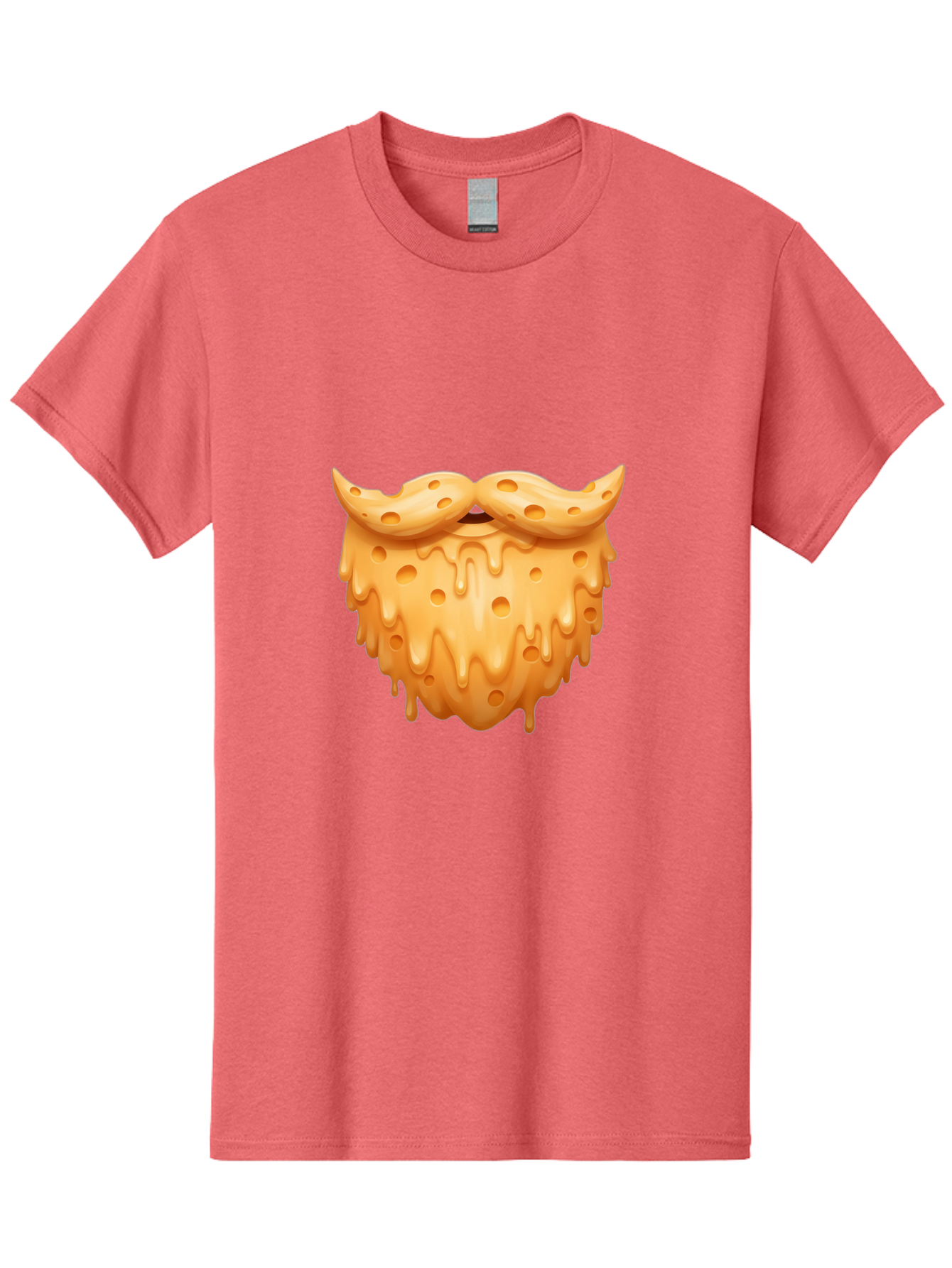 Croissant-With-Mustache Men'S Graphic Tee, 100% Cotton, Comfortable Casual Summer Wear, Machine Washable, Doughnut With Mustache, Sweet Treats, Baked Goods, Quirky Humor, Funny Faces, Dessert Lovers, Creative Food Art, Playful Graphics Bac936