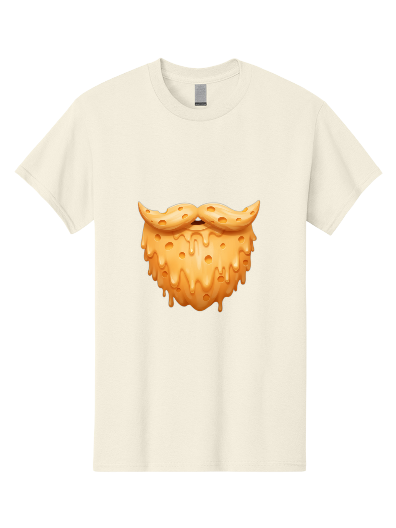 Croissant-With-Mustache Men'S Graphic Tee, 100% Cotton, Comfortable Casual Summer Wear, Machine Washable, Doughnut With Mustache, Sweet Treats, Baked Goods, Quirky Humor, Funny Faces, Dessert Lovers, Creative Food Art, Playful Graphics Bac936
