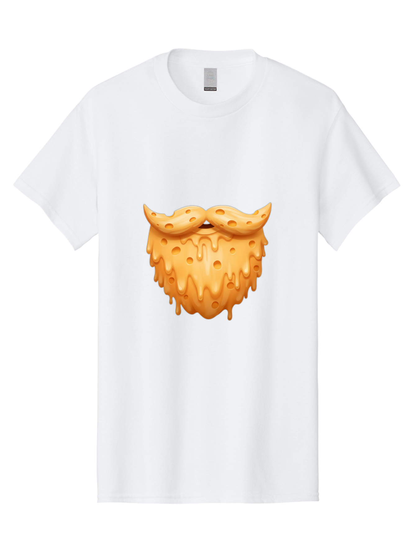 Croissant-With-Mustache Men'S Graphic Tee, 100% Cotton, Comfortable Casual Summer Wear, Machine Washable, Doughnut With Mustache, Sweet Treats, Baked Goods, Quirky Humor, Funny Faces, Dessert Lovers, Creative Food Art, Playful Graphics Bac936