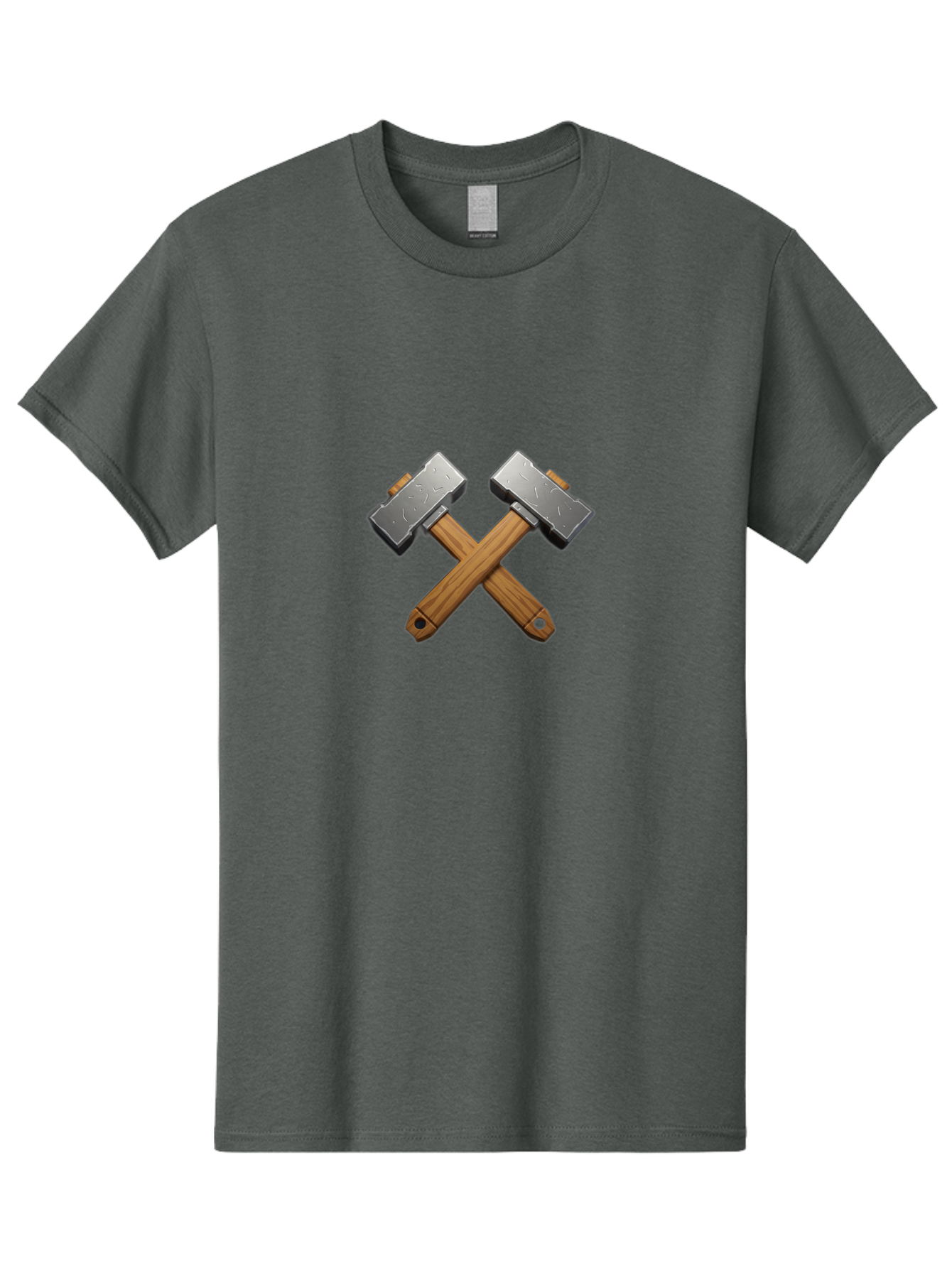 Crossed-Hammers Men'S Graphic Tee, 100% Cotton, Comfortable Casual Summer Wear, Machine Washable, Crossed Hammers, Hammer Icon, Diy Tools, Crafting Symbol, Workshop Essentials, Industrial Design, Wooden Handles, Metal Heads, Toolset Bac939