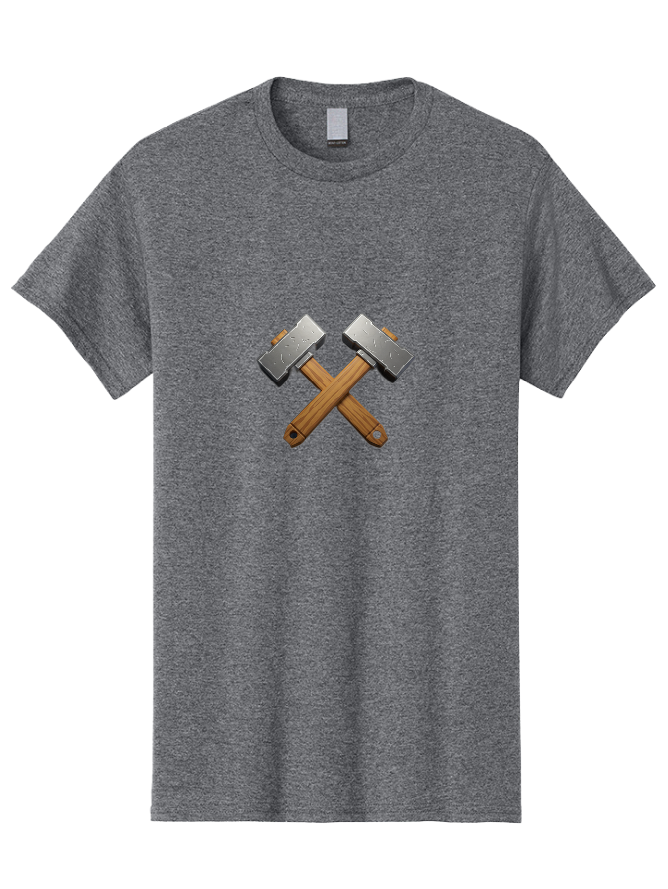 Crossed-Hammers Men'S Graphic Tee, 100% Cotton, Comfortable Casual Summer Wear, Machine Washable, Crossed Hammers, Hammer Icon, Diy Tools, Crafting Symbol, Workshop Essentials, Industrial Design, Wooden Handles, Metal Heads, Toolset Bac939