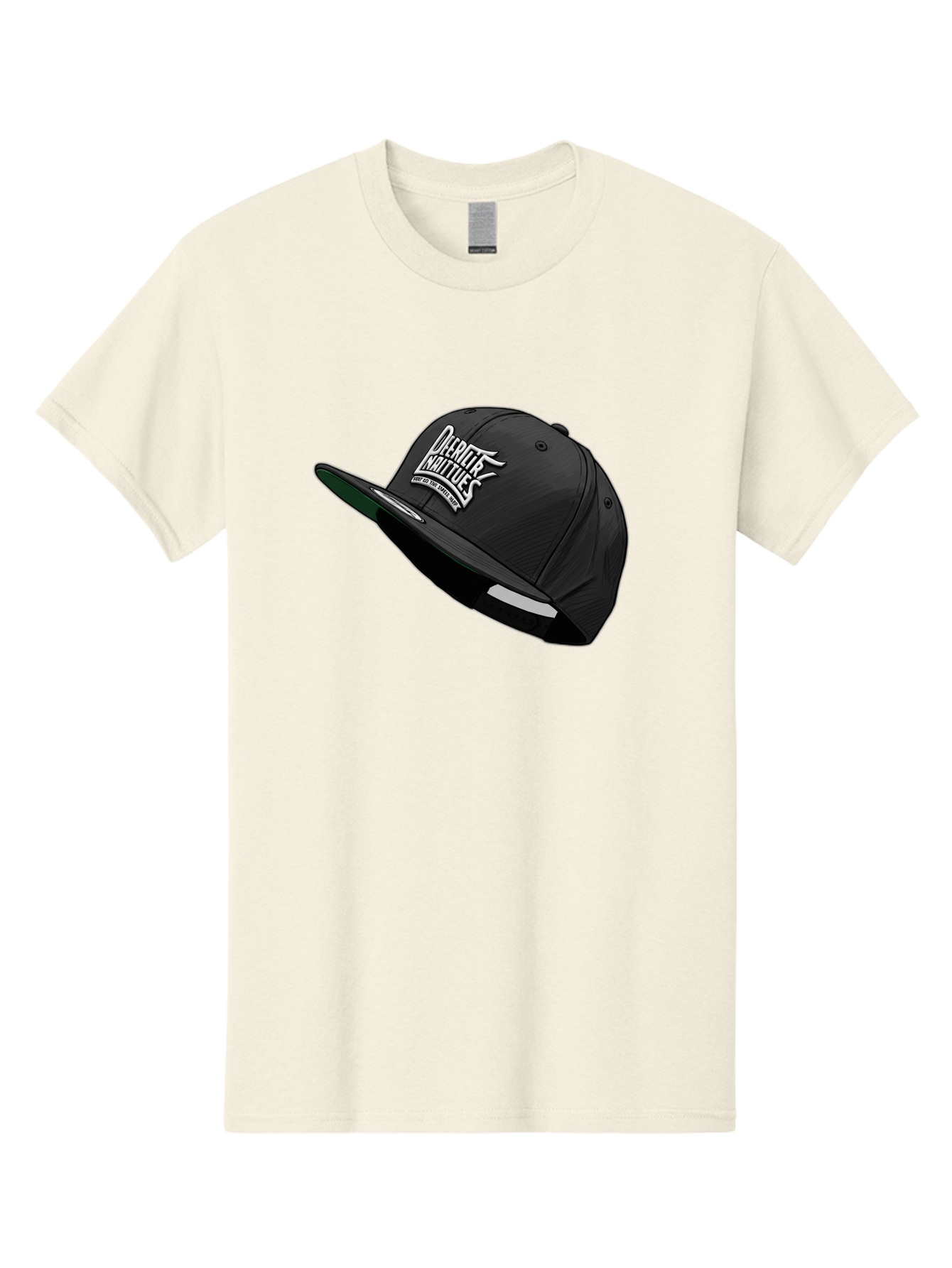 Darktrix-Koutures Men'S Graphic Tee, 100% Cotton, Comfortable Casual Summer Wear, Machine Washable, Black Snapback Hat, Darby Knights Logo, Streetwear Fashion, Casual Wear, Sports Cap, Graffitistyle Text, White Logo On Black Cap Bac976