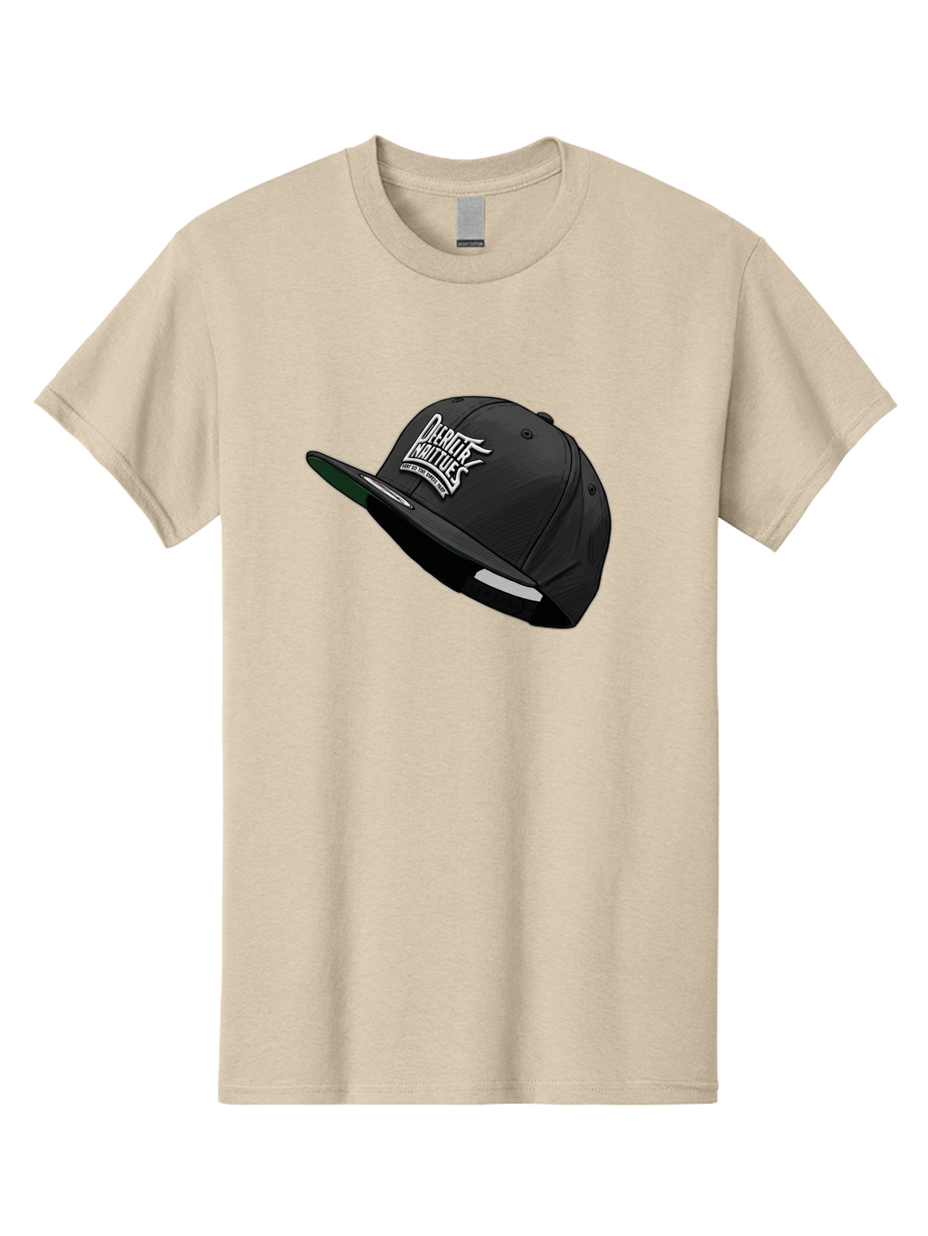 Darktrix-Koutures Men'S Graphic Tee, 100% Cotton, Comfortable Casual Summer Wear, Machine Washable, Black Snapback Hat, Darby Knights Logo, Streetwear Fashion, Casual Wear, Sports Cap, Graffitistyle Text, White Logo On Black Cap Bac976