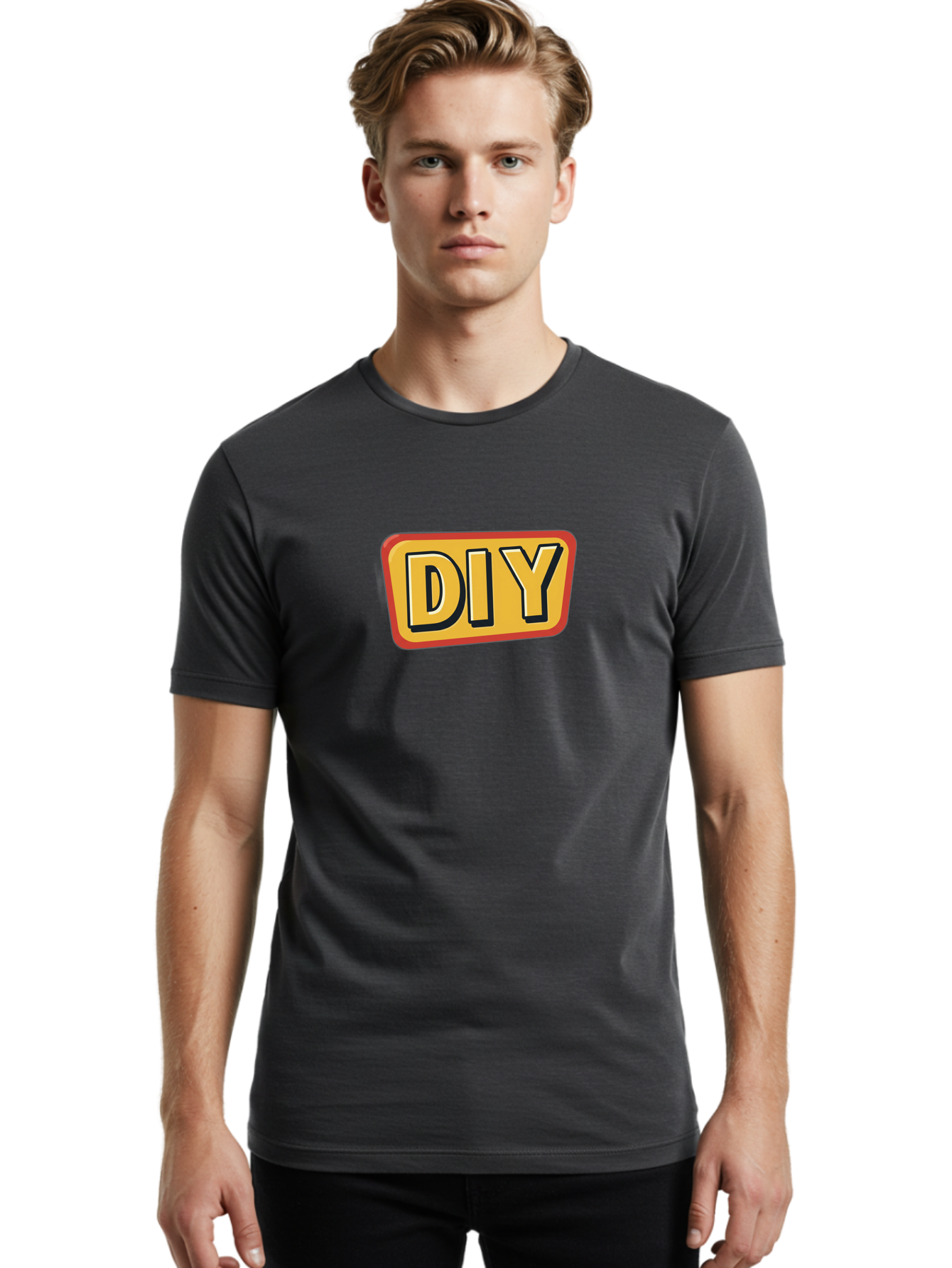 Diy-3 Men'S Graphic Tee, 100% Cotton, Comfortable Casual Summer Wear, Machine Washable, Diy Sign, Handyman Tips, Home Improvement, Crafting Ideas, Self-Sufficiency, Creativity, Customization, Tutorials, Handmade, Diy Projects Bad011