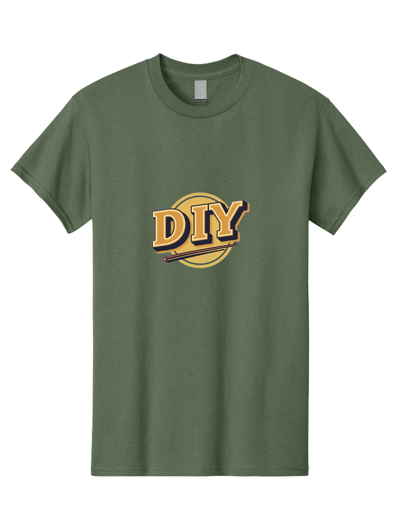 Diy-6 Men'S Graphic Tee, 100% Cotton, Comfortable Casual Summer Wear, Machine Washable, Diy Logo, Handmade Crafts, Creative Projects, Self-Made, Drumsticks, Diy Inspiration, Crafting Ideas, Do-It-Yourself, Drumsticks Logo Bad014