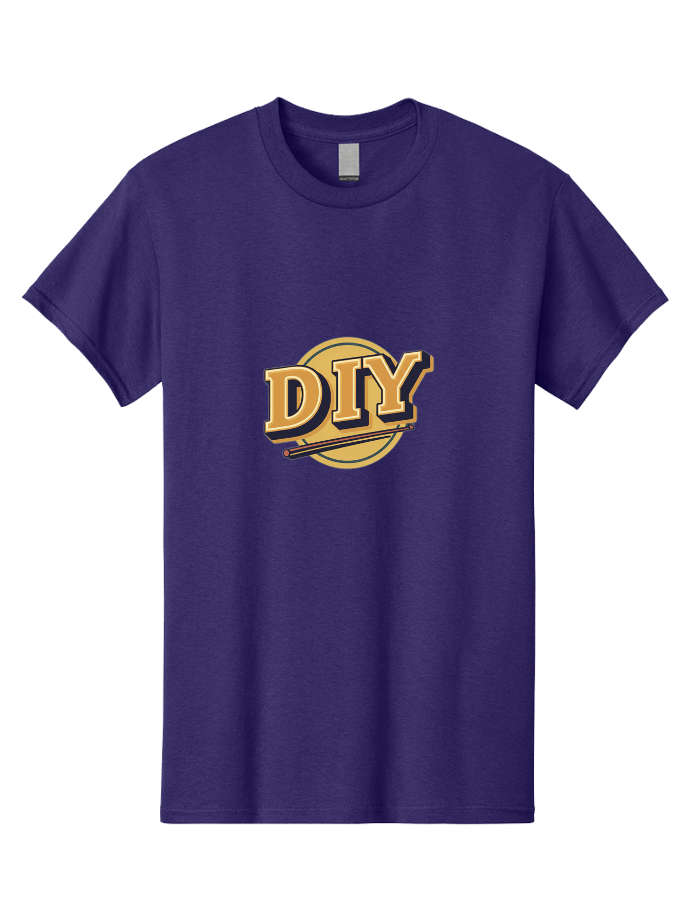 Diy-6 Men'S Graphic Tee, 100% Cotton, Comfortable Casual Summer Wear, Machine Washable, Diy Logo, Handmade Crafts, Creative Projects, Self-Made, Drumsticks, Diy Inspiration, Crafting Ideas, Do-It-Yourself, Drumsticks Logo Bad014