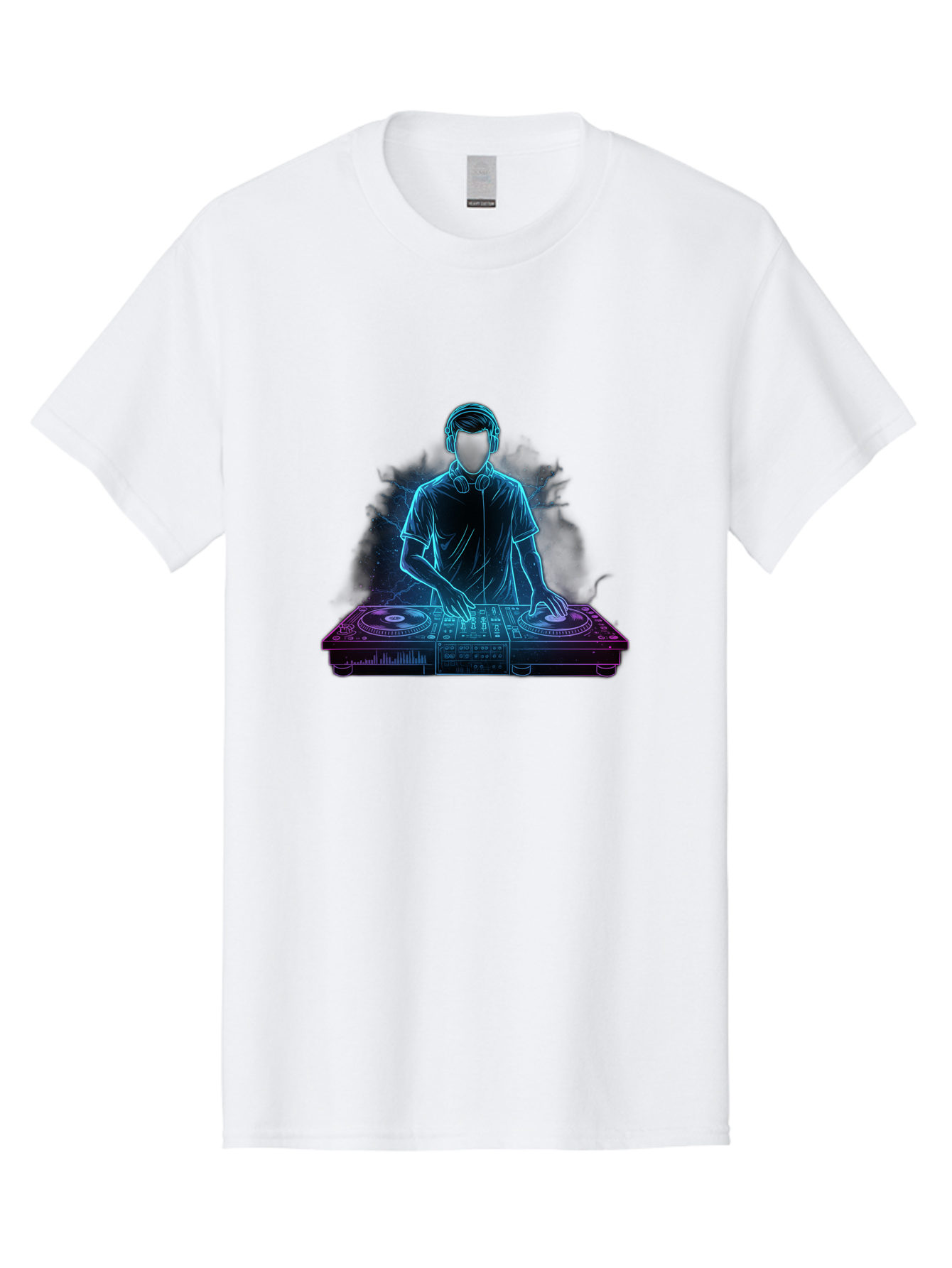Dj-2 Men'S Graphic Tee, 100% Cotton, Comfortable Casual Summer Wear, Machine Washable, Dj Mixing Music, Electronic Dance Music, Club Scene, Music Production, Vinyl Records, Sound Waves, Music Technology, Dj Software Bad031
