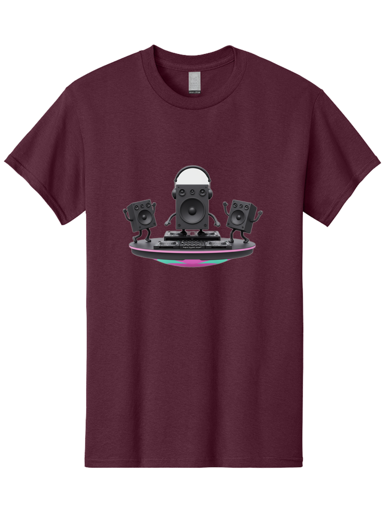 Dj-Speaker-1 Men'S Graphic Tee, 100% Cotton, Comfortable Casual Summer Wear, Machine Washable, Speaker Dj Setup, Dancing Speakers, Music Equipment, Entertainment Tech, Modern Djing, Electronic Dance Music Bad045
