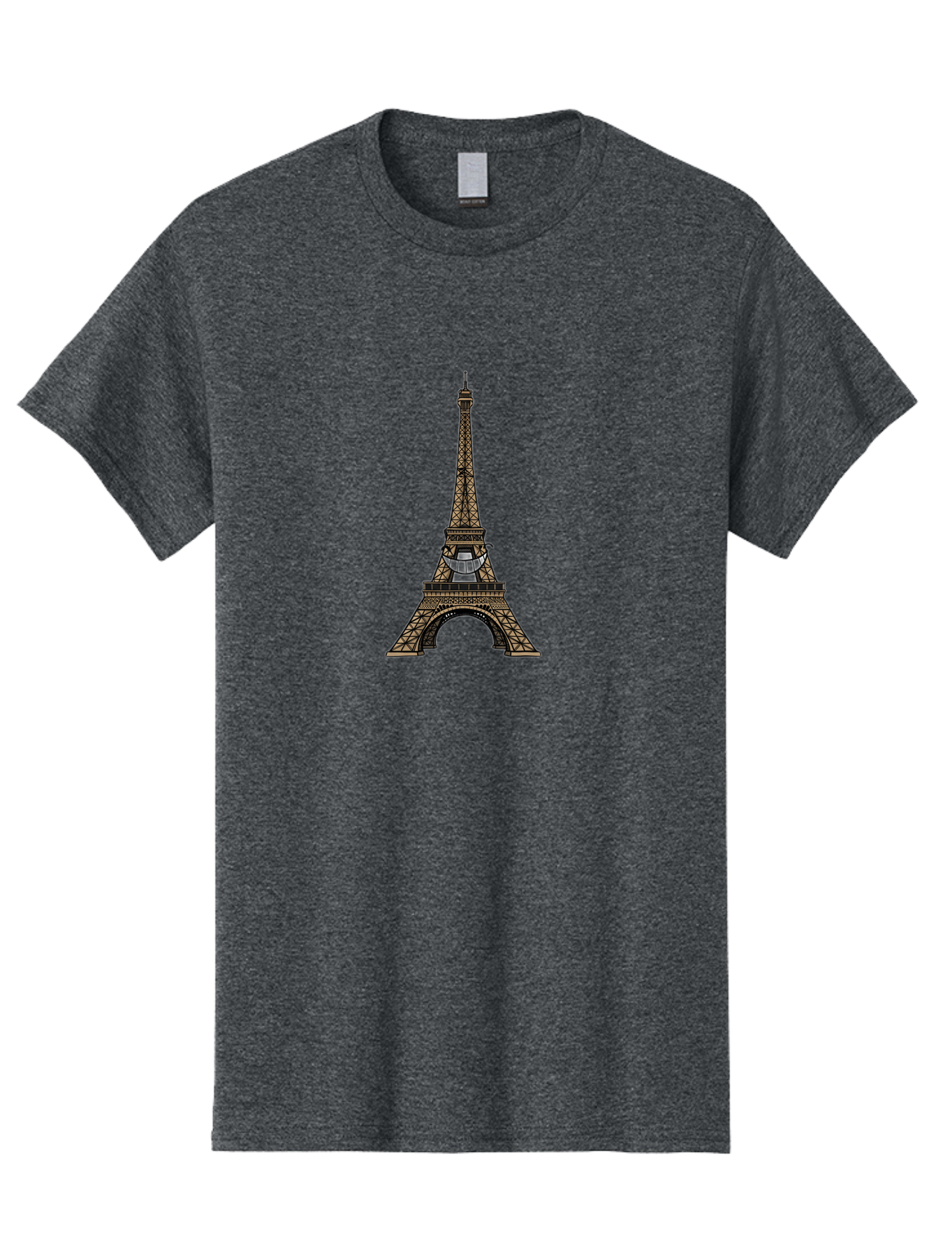 Eiffel-Tower-1 Men'S Graphic Tee, 100% Cotton, Comfortable Casual Summer Wear, Machine Washable, Iron Latticework, Famous Landmark, Paris, France, Iconic Architecture, Tourist Attraction, Historical Monument, Cityscape Bad068