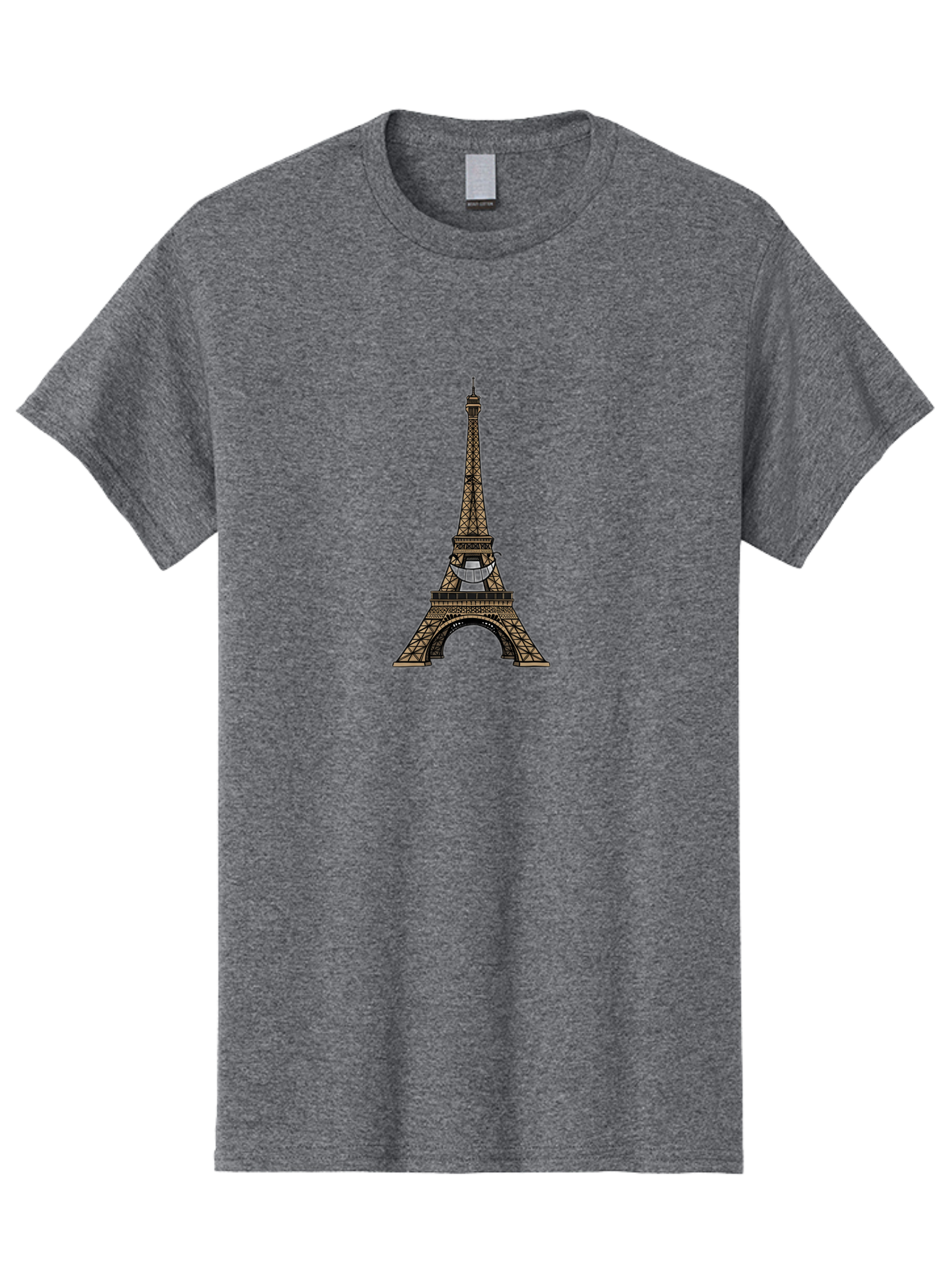 Eiffel-Tower-1 Men'S Graphic Tee, 100% Cotton, Comfortable Casual Summer Wear, Machine Washable, Iron Latticework, Famous Landmark, Paris, France, Iconic Architecture, Tourist Attraction, Historical Monument, Cityscape Bad068