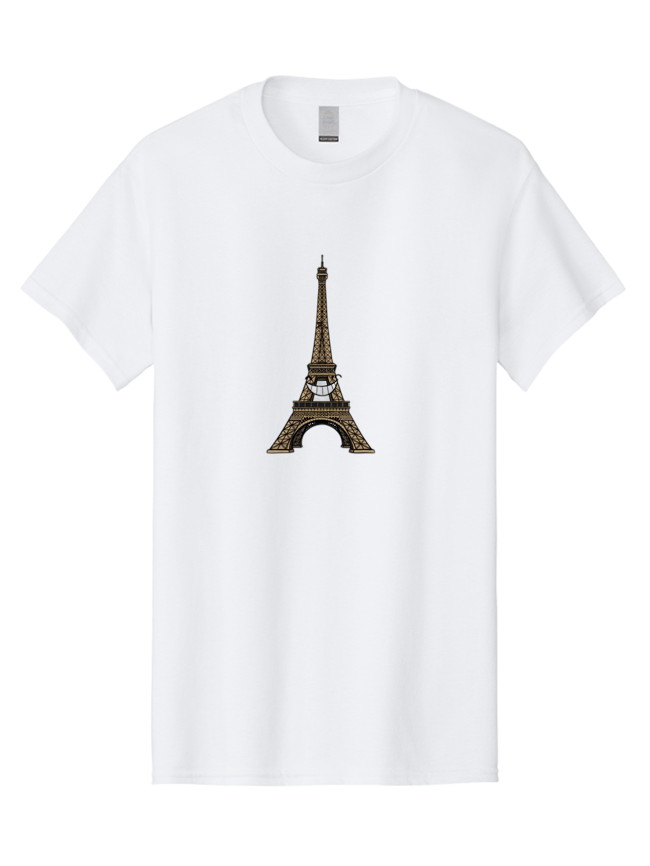 Eiffel-Tower-1 Men'S Graphic Tee, 100% Cotton, Comfortable Casual Summer Wear, Machine Washable, Iron Latticework, Famous Landmark, Paris, France, Iconic Architecture, Tourist Attraction, Historical Monument, Cityscape Bad068