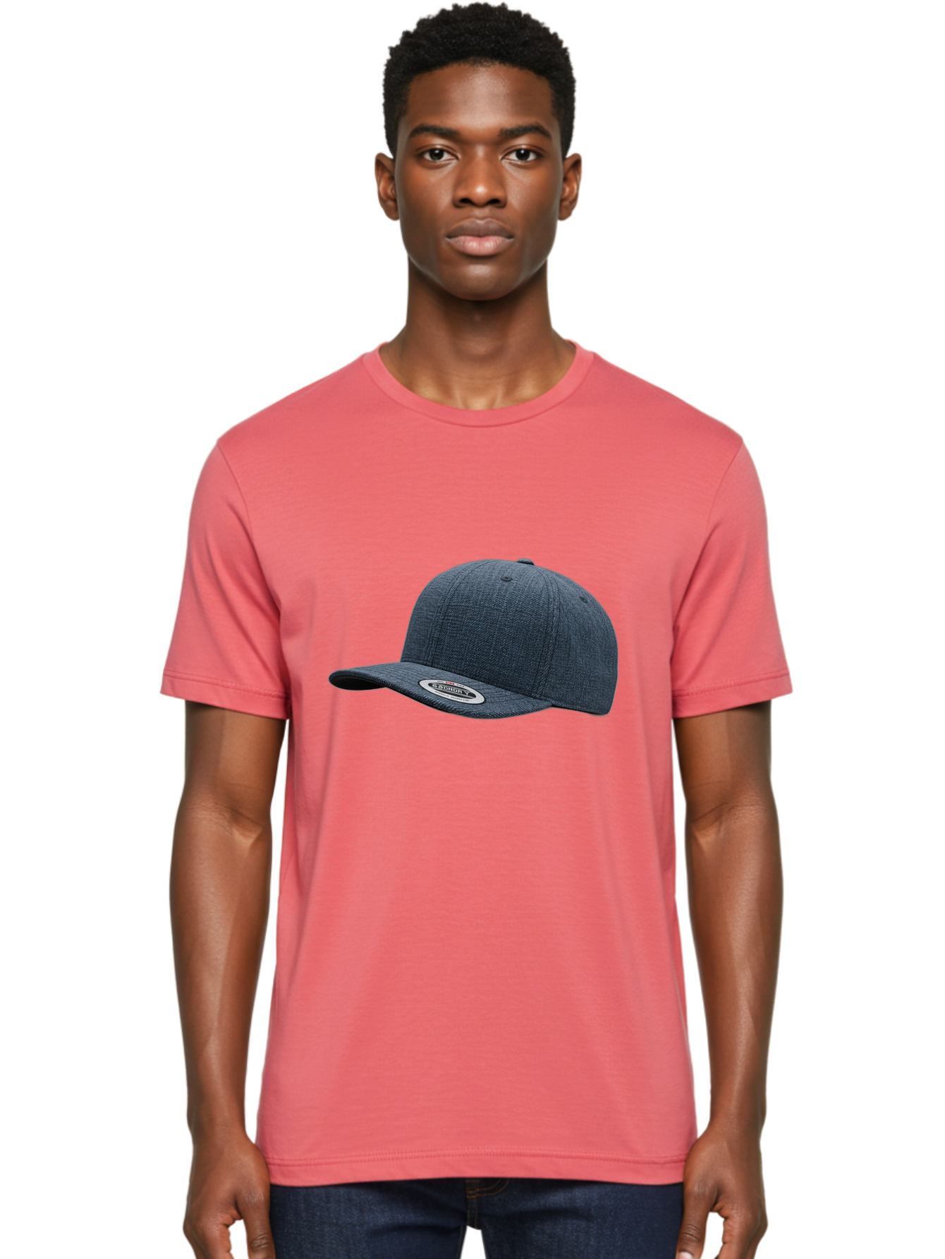 Flexfit-Cap Men'S Graphic Tee, 100% Cotton, Comfortable Casual Summer Wear, Machine Washable, Flexfit Baseball Cap, Dark Blue Cap, Snapback Hat, Flexfit Logo, Stylish Headwear, Casual Fashion, Sports Cap, Flexfit Branding, Hat With Logo Bad102