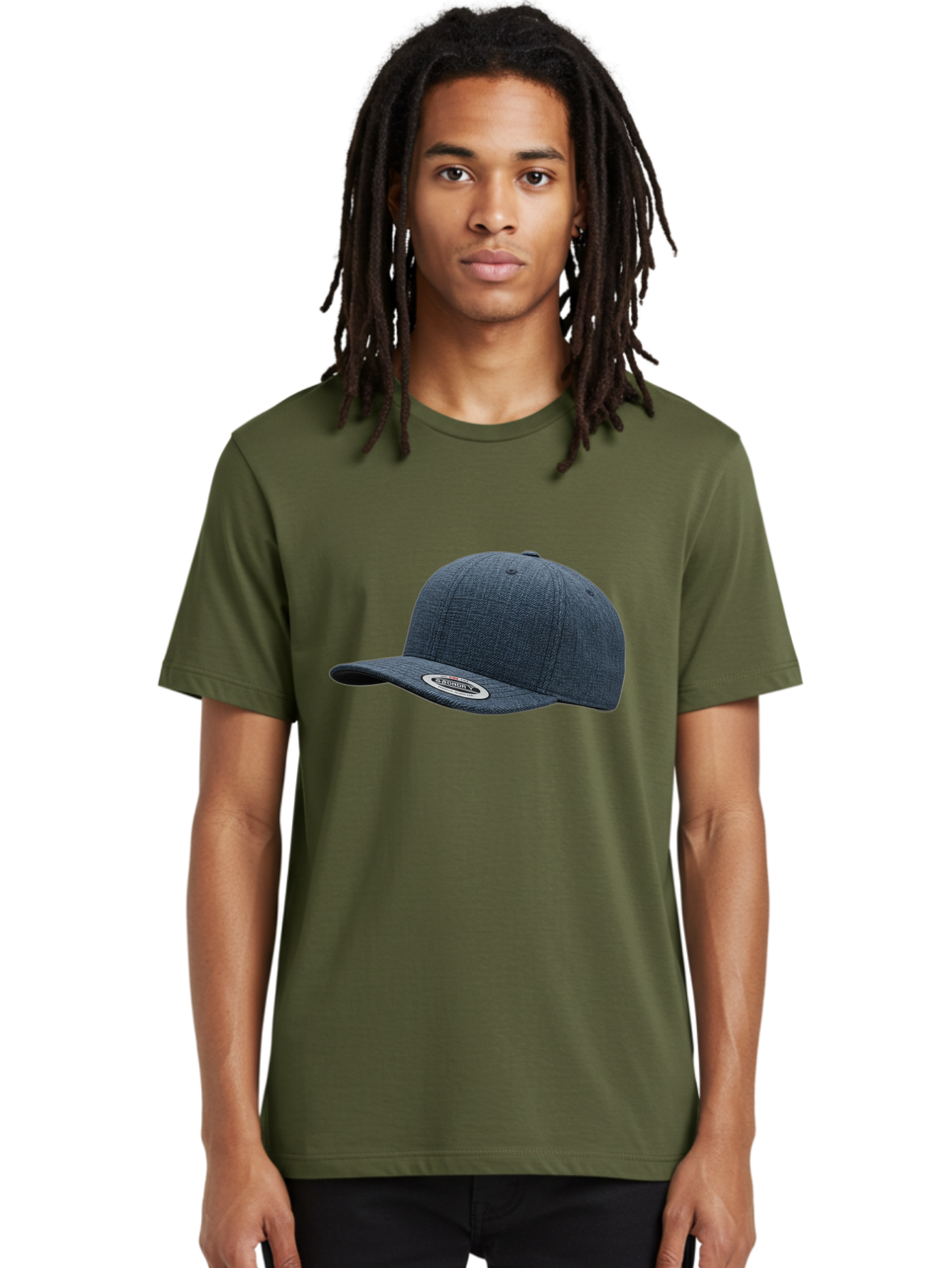 Flexfit-Cap Men'S Graphic Tee, 100% Cotton, Comfortable Casual Summer Wear, Machine Washable, Flexfit Baseball Cap, Dark Blue Cap, Snapback Hat, Flexfit Logo, Stylish Headwear, Casual Fashion, Sports Cap, Flexfit Branding, Hat With Logo Bad102