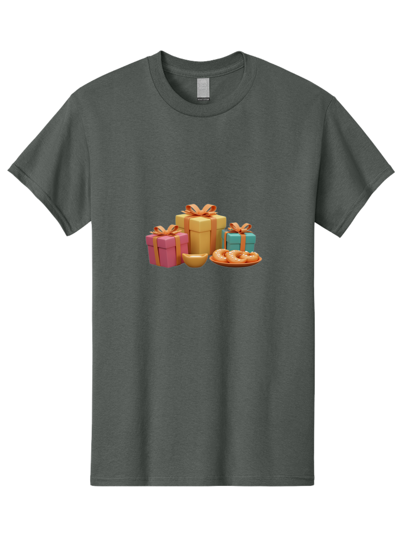 Gifts-And-Donuts Men'S Graphic Tee, 100% Cotton, Comfortable Casual Summer Wear, Machine Washable, Colorful Gift Boxes, Donut Treats, Sweet Delights, Tasty Desserts, Celebratory Gifts, Gift Wrapping, Donut Plate, Glazed Donuts, Sweet Tooth, Bad147