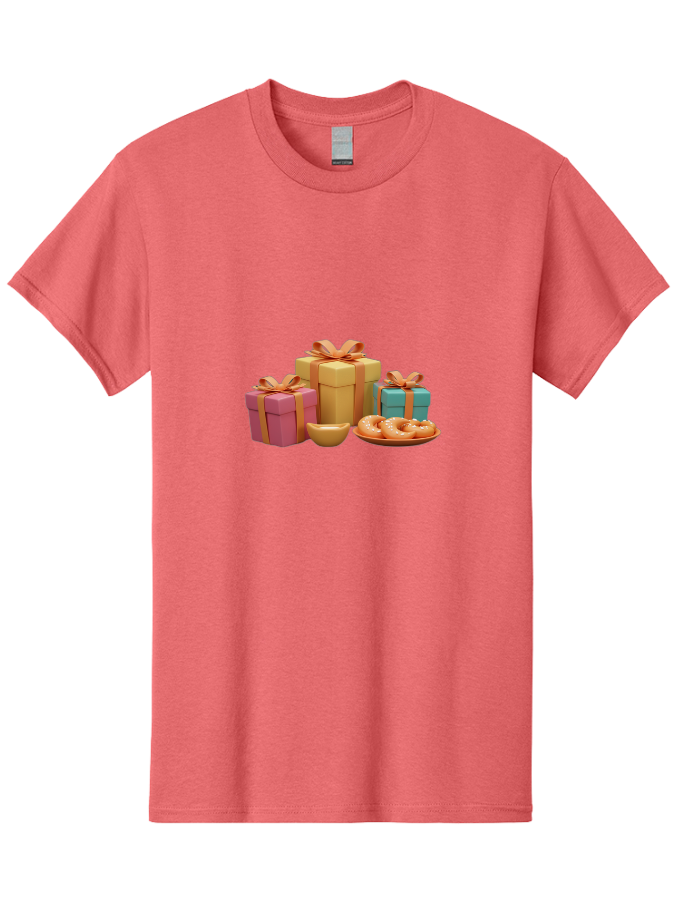 Gifts-And-Donuts Men'S Graphic Tee, 100% Cotton, Comfortable Casual Summer Wear, Machine Washable, Colorful Gift Boxes, Donut Treats, Sweet Delights, Tasty Desserts, Celebratory Gifts, Gift Wrapping, Donut Plate, Glazed Donuts, Sweet Tooth, Bad147