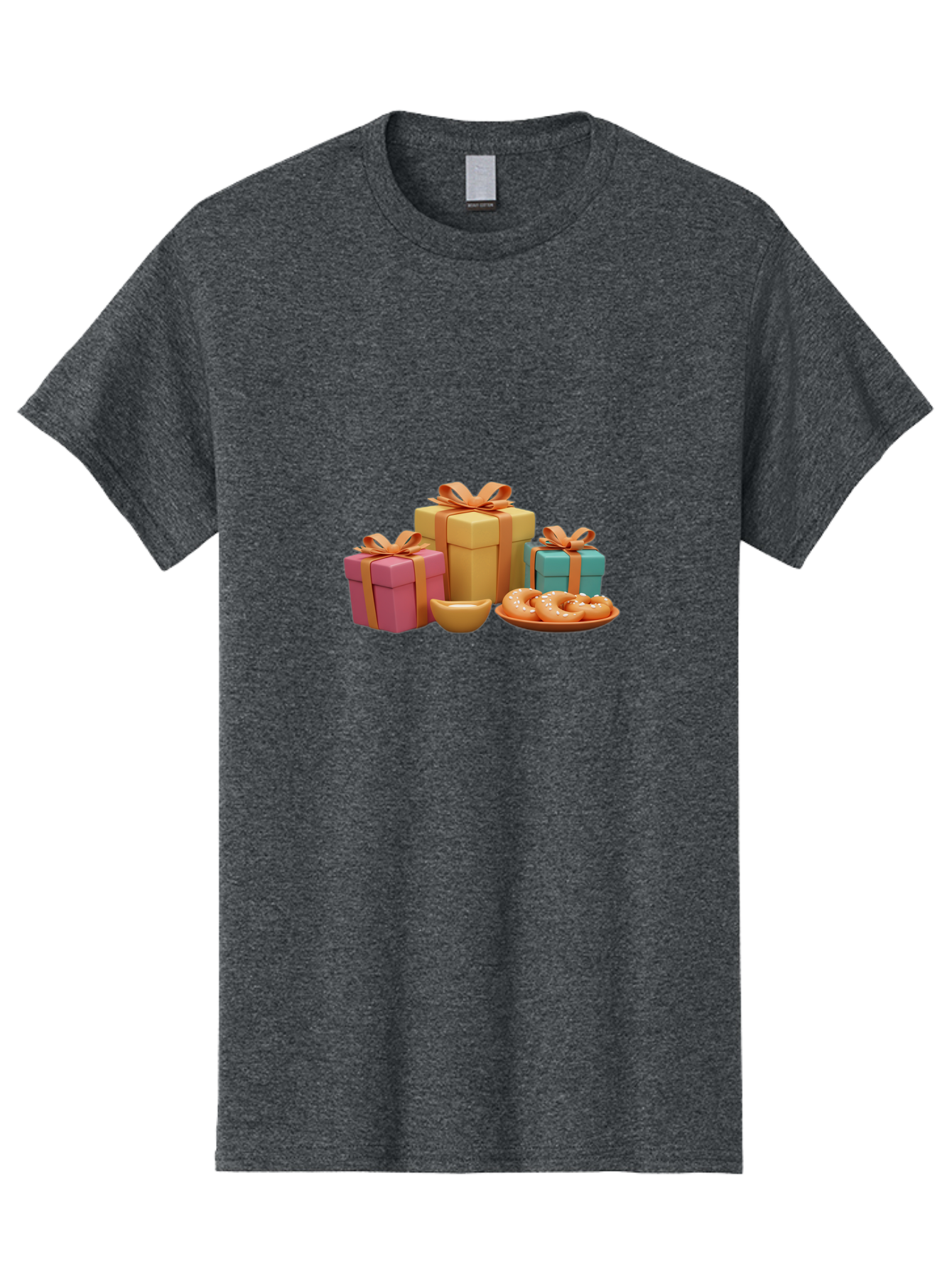 Gifts-And-Donuts Men'S Graphic Tee, 100% Cotton, Comfortable Casual Summer Wear, Machine Washable, Colorful Gift Boxes, Donut Treats, Sweet Delights, Tasty Desserts, Celebratory Gifts, Gift Wrapping, Donut Plate, Glazed Donuts, Sweet Tooth, Bad147