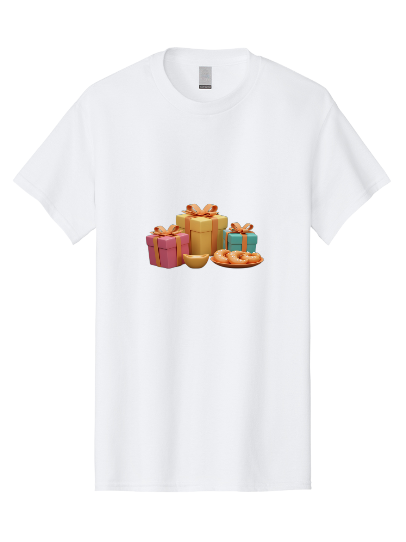 Gifts-And-Donuts Men'S Graphic Tee, 100% Cotton, Comfortable Casual Summer Wear, Machine Washable, Colorful Gift Boxes, Donut Treats, Sweet Delights, Tasty Desserts, Celebratory Gifts, Gift Wrapping, Donut Plate, Glazed Donuts, Sweet Tooth, Bad147