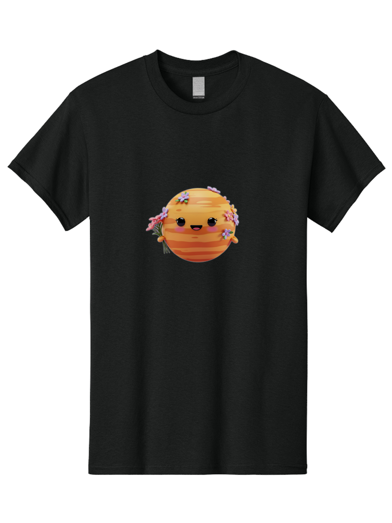 Honeycomb-Bee Men'S Graphic Tee, 100% Cotton, Comfortable Casual Summer Wear, Machine Washable, Cartoon Bee, Honeycomb, Flowers, Blossoms, Smiling Face, Kawaii Character, Cute Bee, Floral Decorations, Bee Illustration, Digital Art, Bad200