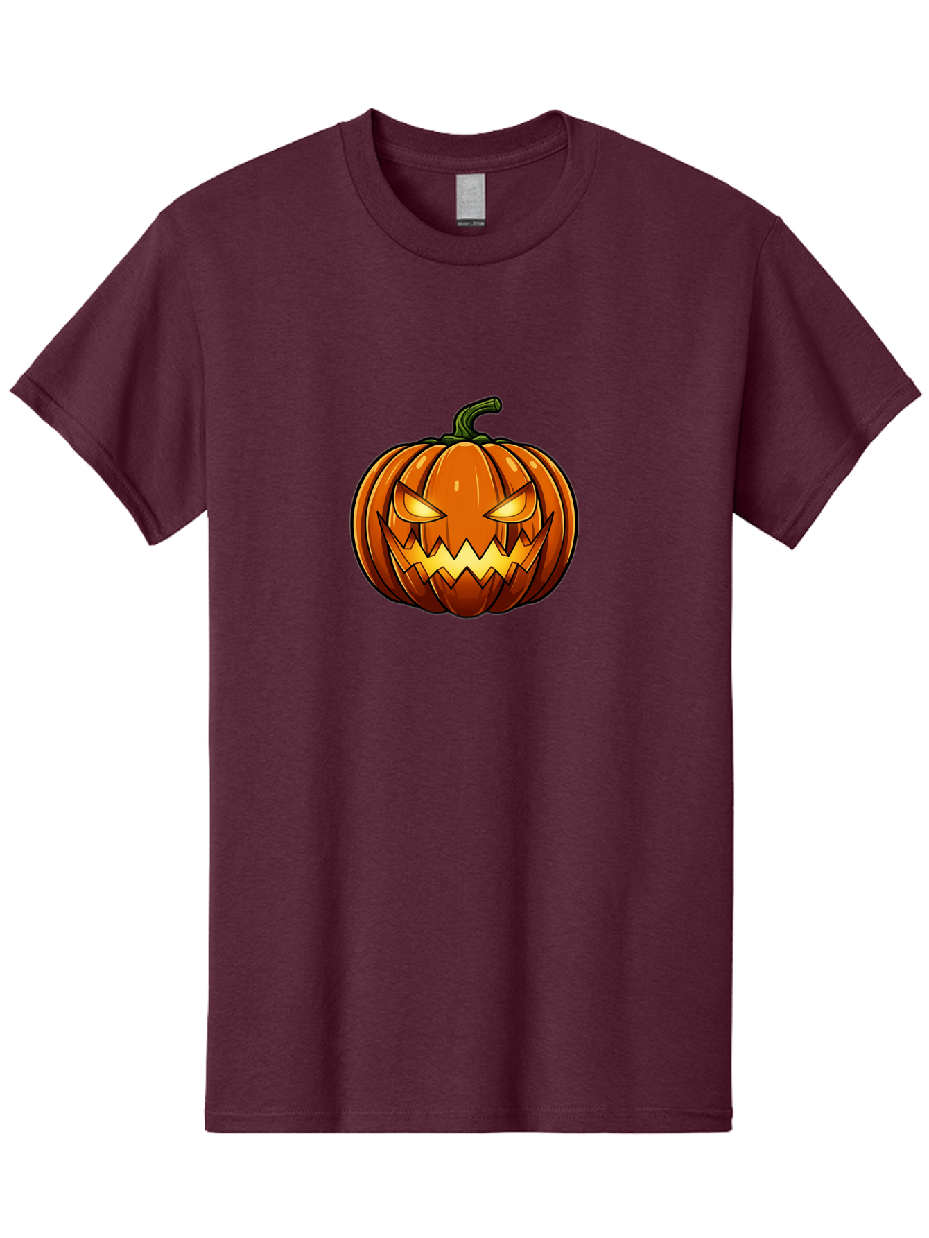 Jack-O-Lantern-2 Men'S Graphic Tee, 100% Cotton, Comfortable Casual Summer Wear, Machine Washable, Halloween Pumpkin, Jack O' Lantern, Spooky Face, Orange Pumpkin, Glowing Eyes, Scary Face, Autumn Decor, Festive Symbol, Seasonal Decoration Bad222