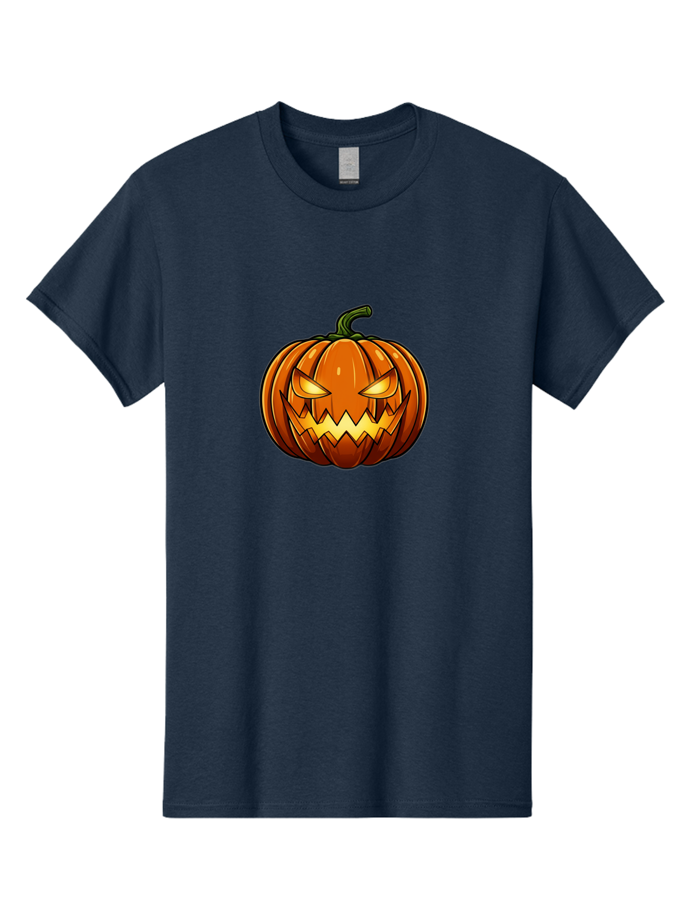 Jack-O-Lantern-2 Men'S Graphic Tee, 100% Cotton, Comfortable Casual Summer Wear, Machine Washable, Halloween Pumpkin, Jack O' Lantern, Spooky Face, Orange Pumpkin, Glowing Eyes, Scary Face, Autumn Decor, Festive Symbol, Seasonal Decoration Bad222