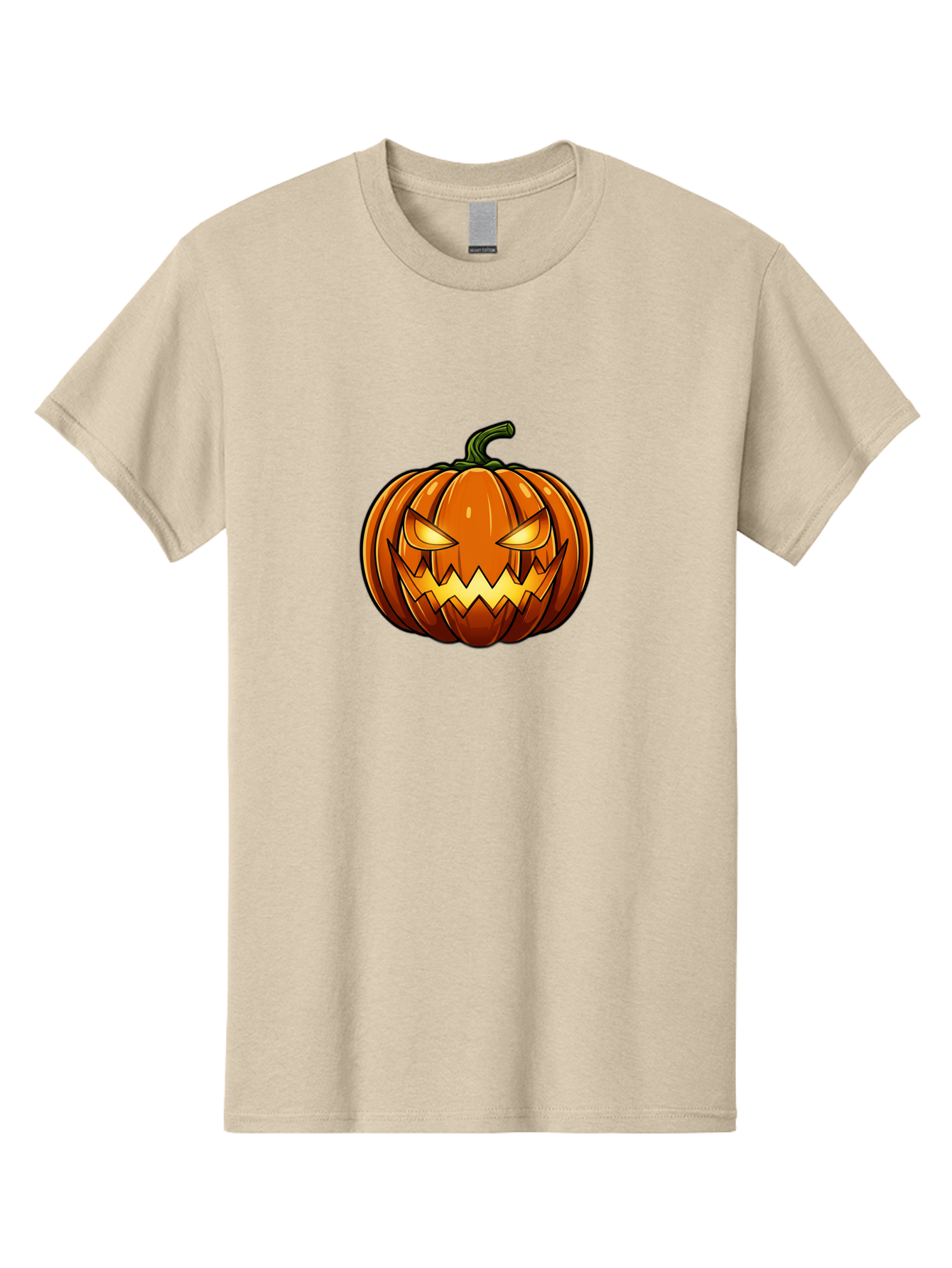 Jack-O-Lantern-2 Men'S Graphic Tee, 100% Cotton, Comfortable Casual Summer Wear, Machine Washable, Halloween Pumpkin, Jack O' Lantern, Spooky Face, Orange Pumpkin, Glowing Eyes, Scary Face, Autumn Decor, Festive Symbol, Seasonal Decoration Bad222