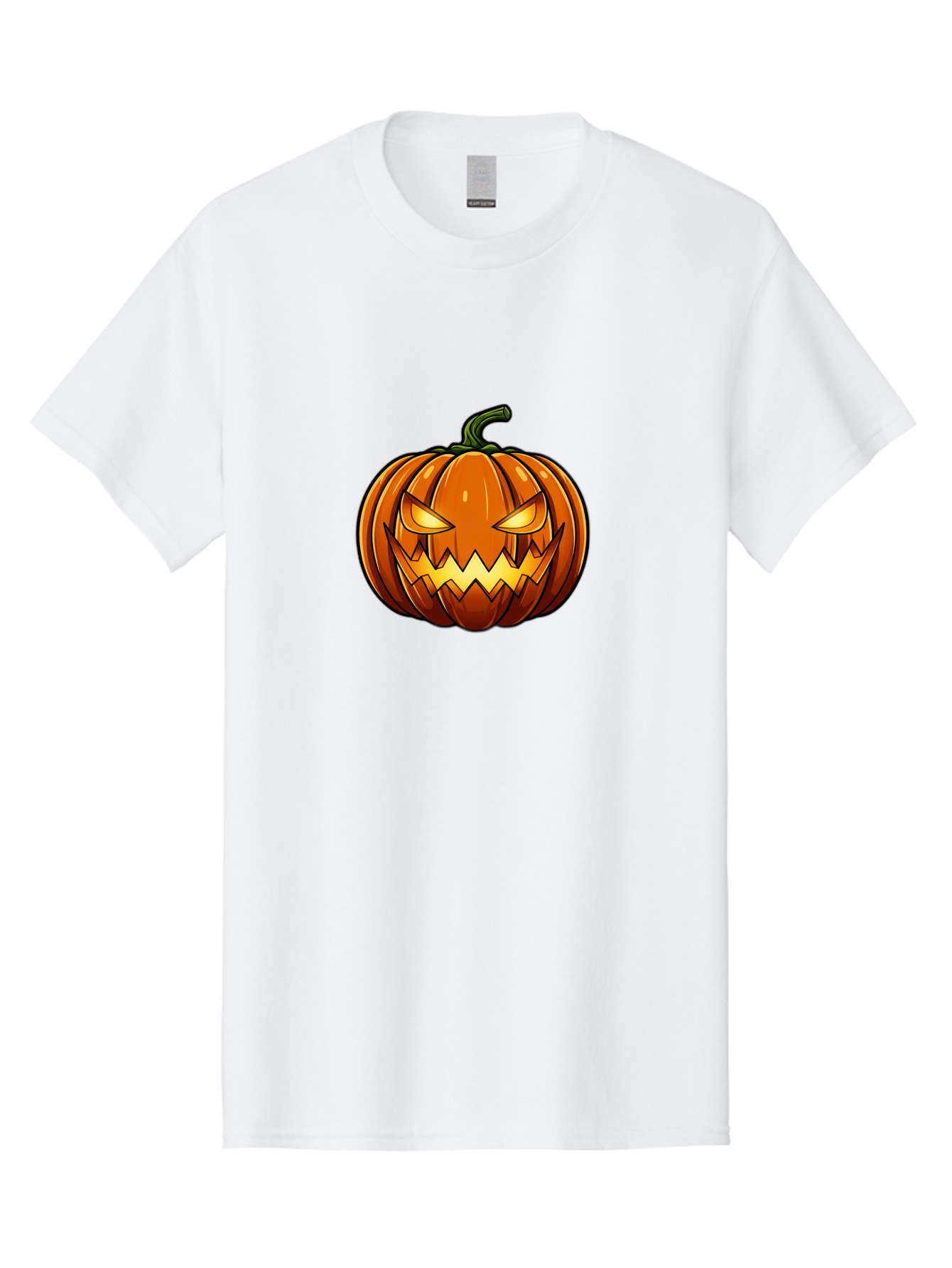 Jack-O-Lantern-2 Men'S Graphic Tee, 100% Cotton, Comfortable Casual Summer Wear, Machine Washable, Halloween Pumpkin, Jack O' Lantern, Spooky Face, Orange Pumpkin, Glowing Eyes, Scary Face, Autumn Decor, Festive Symbol, Seasonal Decoration Bad222