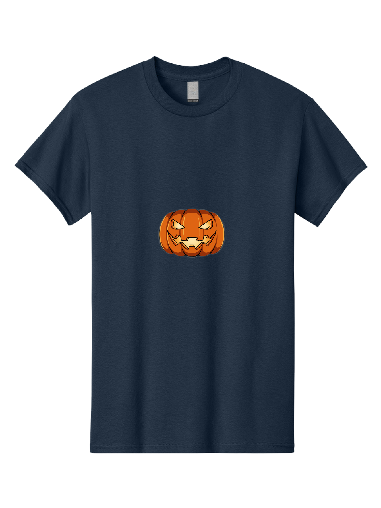 Jack-O-Lantern-3 Men'S Graphic Tee, 100% Cotton, Comfortable Casual Summer Wear, Machine Washable, Halloween Pumpkin, Jack-O-Lantern, Spooky Face, Cartoon Character, Autumnal Decor, Halloween Decorations, Scary Pumpkin, Evil Grin, Fall Season Bad223