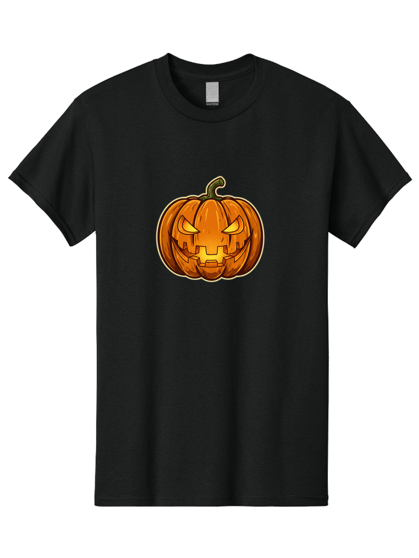 Jack-O-Lantern-4 Men'S Graphic Tee, 100% Cotton, Comfortable Casual Summer Wear, Machine Washable, Halloween Pumpkin, Jack O Lantern, Spooky Face, Orange Pumpkin, Cartoon Style, Autumn Decoration, Halloween Symbol, Seasonal Decor Bad224