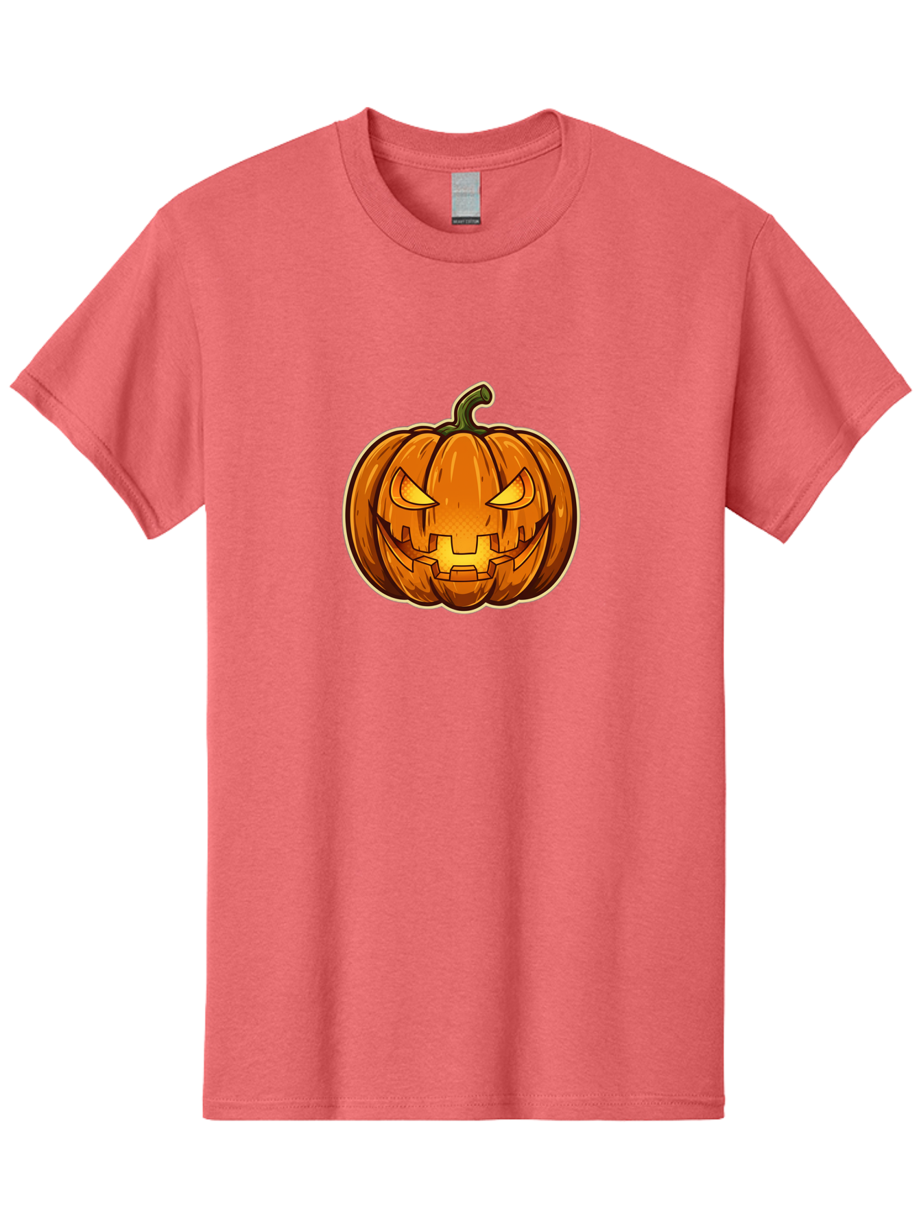 Jack-O-Lantern-4 Men'S Graphic Tee, 100% Cotton, Comfortable Casual Summer Wear, Machine Washable, Halloween Pumpkin, Jack O Lantern, Spooky Face, Orange Pumpkin, Cartoon Style, Autumn Decoration, Halloween Symbol, Seasonal Decor Bad224