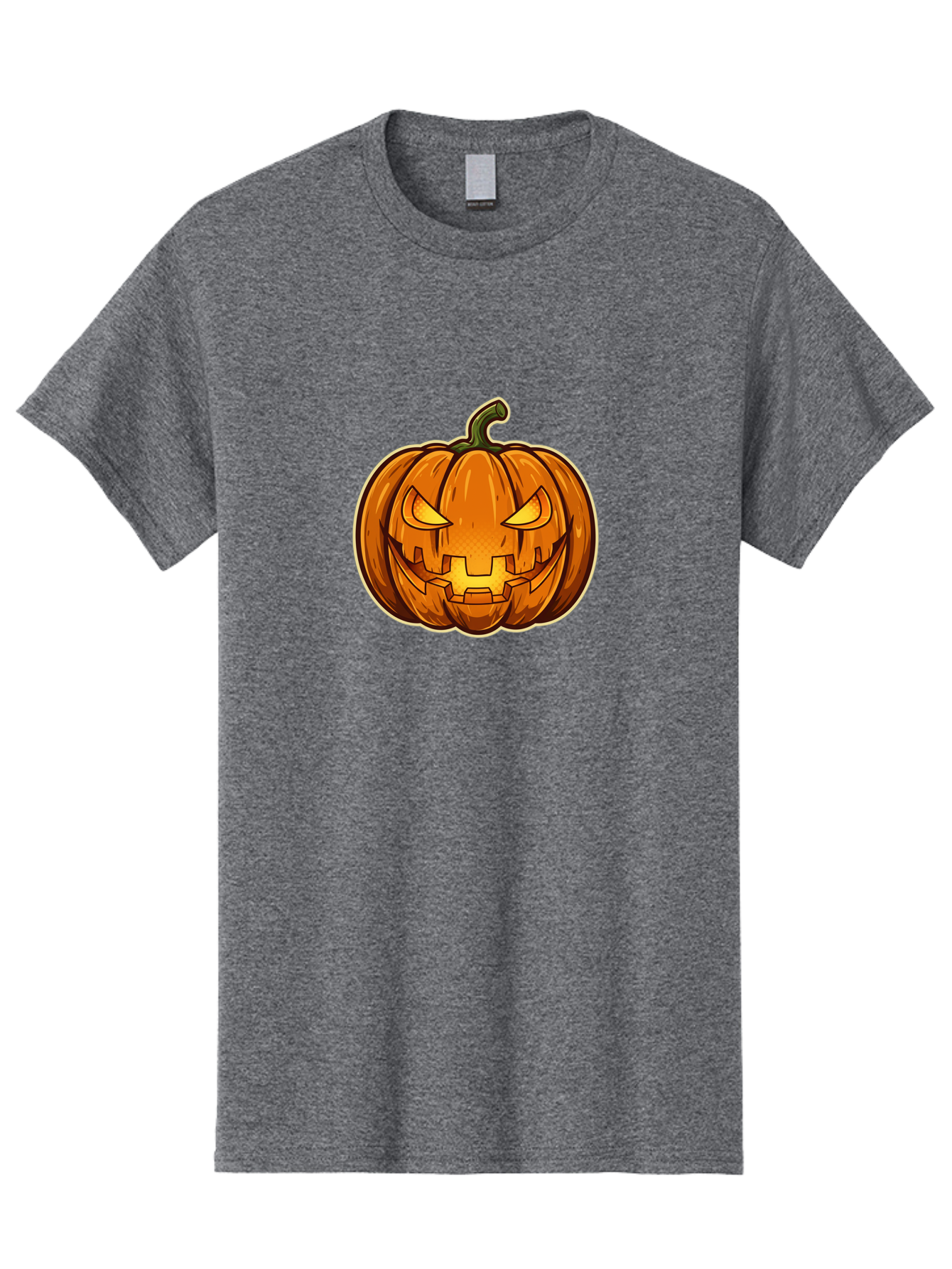 Jack-O-Lantern-4 Men'S Graphic Tee, 100% Cotton, Comfortable Casual Summer Wear, Machine Washable, Halloween Pumpkin, Jack O Lantern, Spooky Face, Orange Pumpkin, Cartoon Style, Autumn Decoration, Halloween Symbol, Seasonal Decor Bad224