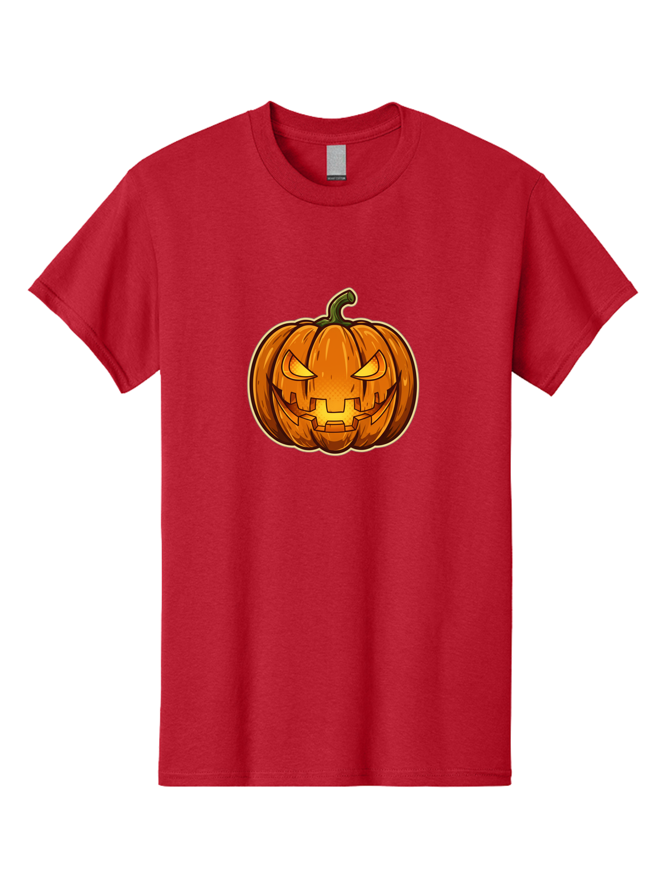 Jack-O-Lantern-4 Men'S Graphic Tee, 100% Cotton, Comfortable Casual Summer Wear, Machine Washable, Halloween Pumpkin, Jack O Lantern, Spooky Face, Orange Pumpkin, Cartoon Style, Autumn Decoration, Halloween Symbol, Seasonal Decor Bad224