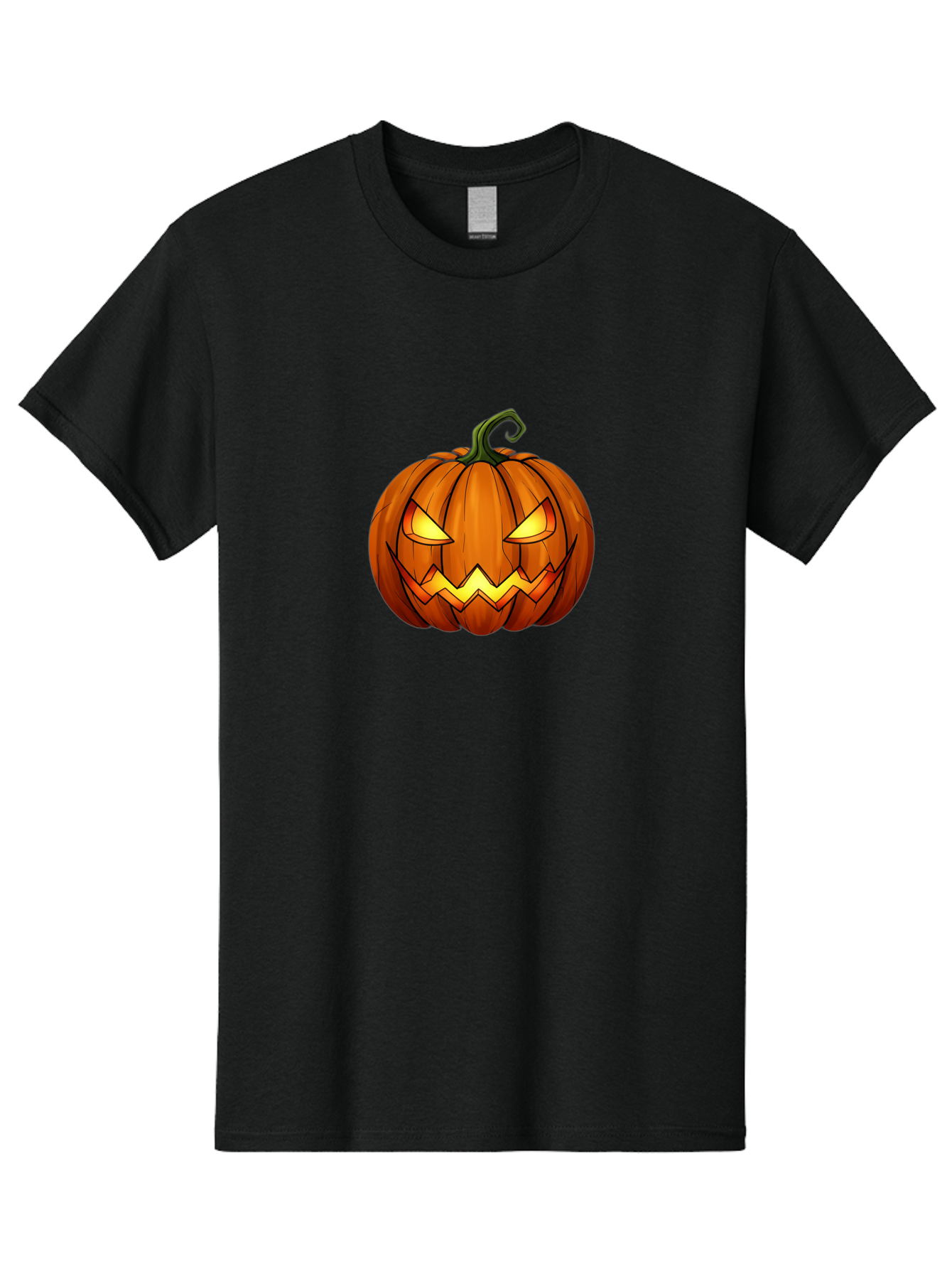 Jack-O-Lantern-Pumpkin Men'S Graphic Tee, 100% Cotton, Comfortable Casual Summer Wear, Machine Washable, Halloween Pumpkin, Carved Face, Glowing Eyes, Spooky Atmosphere, Autumnal Symbol, Festive Decor, Orange Gourd, Eerie Grin, Bad227