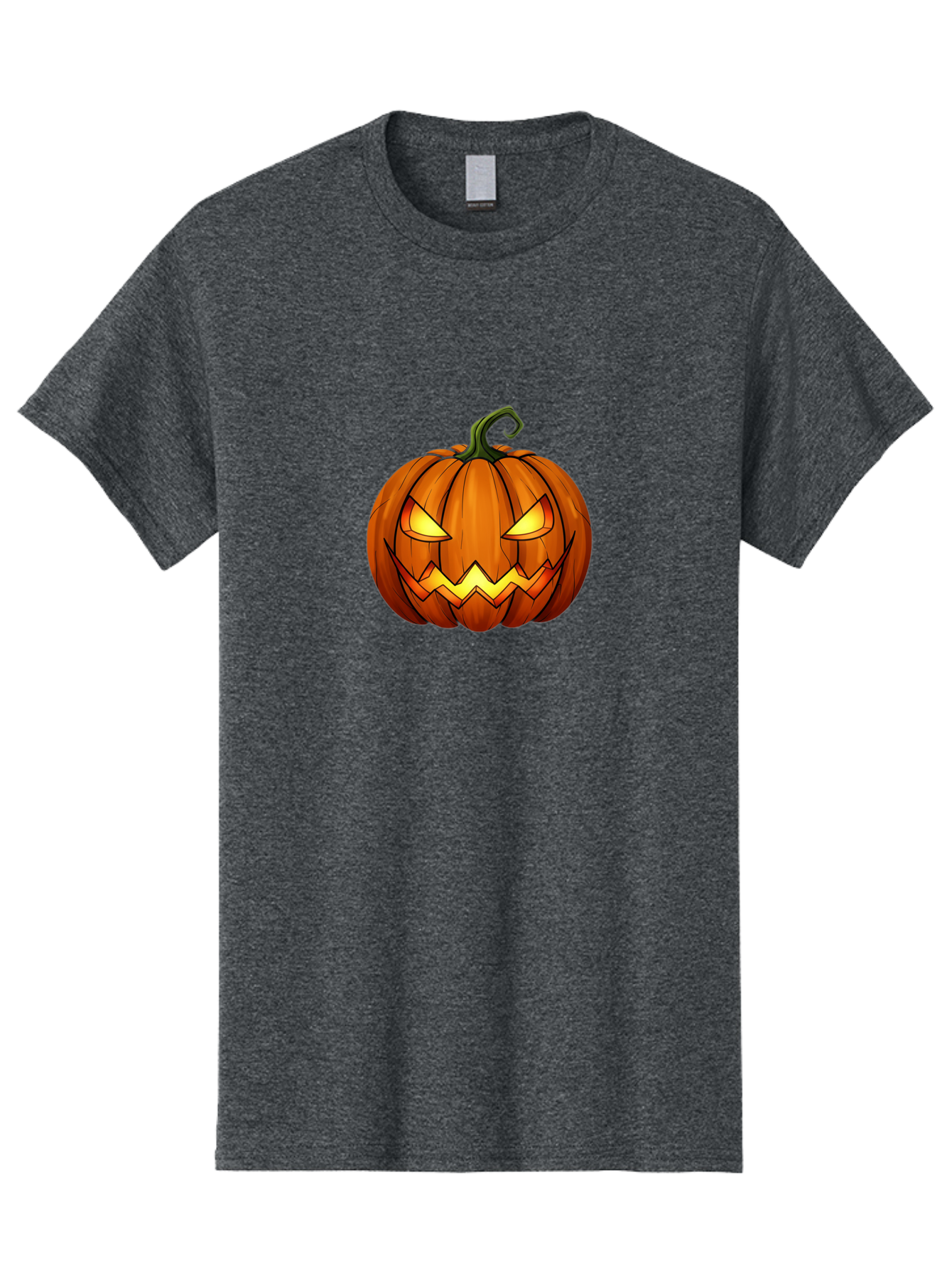 Jack-O-Lantern-Pumpkin Men'S Graphic Tee, 100% Cotton, Comfortable Casual Summer Wear, Machine Washable, Halloween Pumpkin, Carved Face, Glowing Eyes, Spooky Atmosphere, Autumnal Symbol, Festive Decor, Orange Gourd, Eerie Grin, Bad227