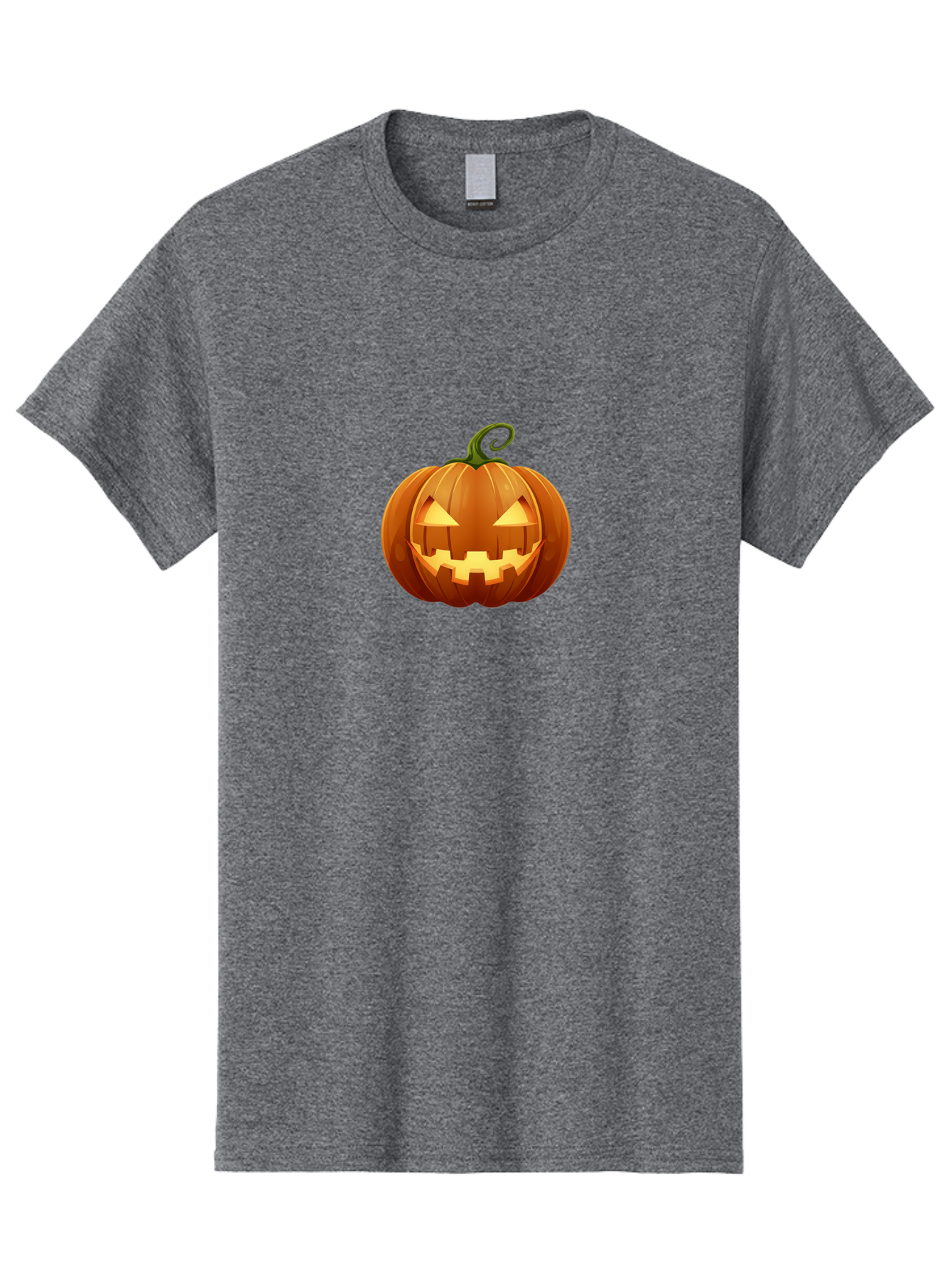 Jack-O-Lantern Men'S Graphic Tee, 100% Cotton, Comfortable Casual Summer Wear, Machine Washable, Halloween Pumpkin, Jack O' Lantern, Carved Pumpkin, Spooky Face, Halloween Decoration, Autumn Symbol, Orange Pumpkin, Festive Vibe, Fall Season, Bad229