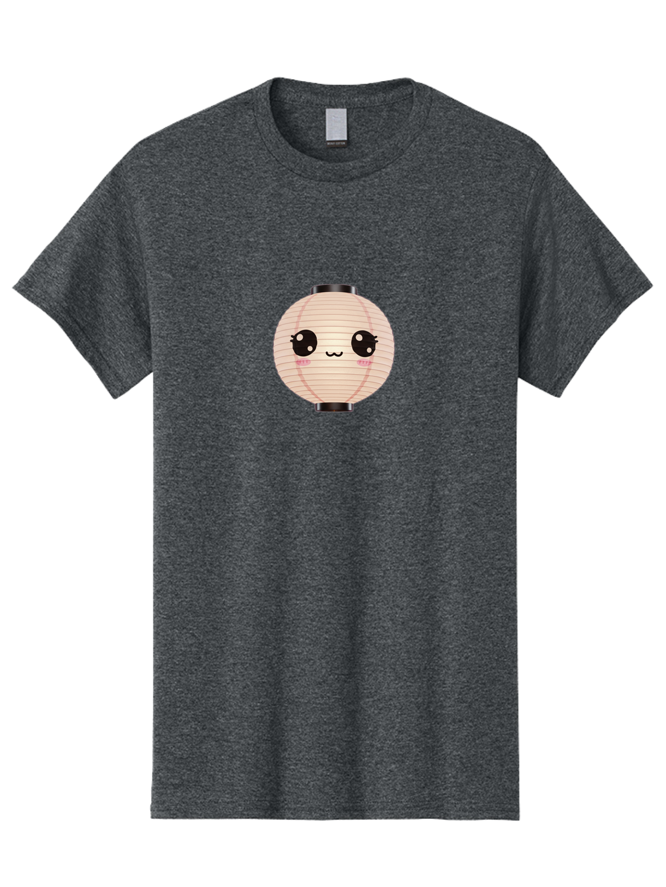 Kawaii-Lantern-1 Men'S Graphic Tee, 100% Cotton, Comfortable Casual Summer Wear, Machine Washable, Cute Lantern, Kawaii Culture, Cartoon Character, Japanese Lantern, Adorable Face, Pink Blush, Black Accents, Fun Design, Minimalist Style, Bad246
