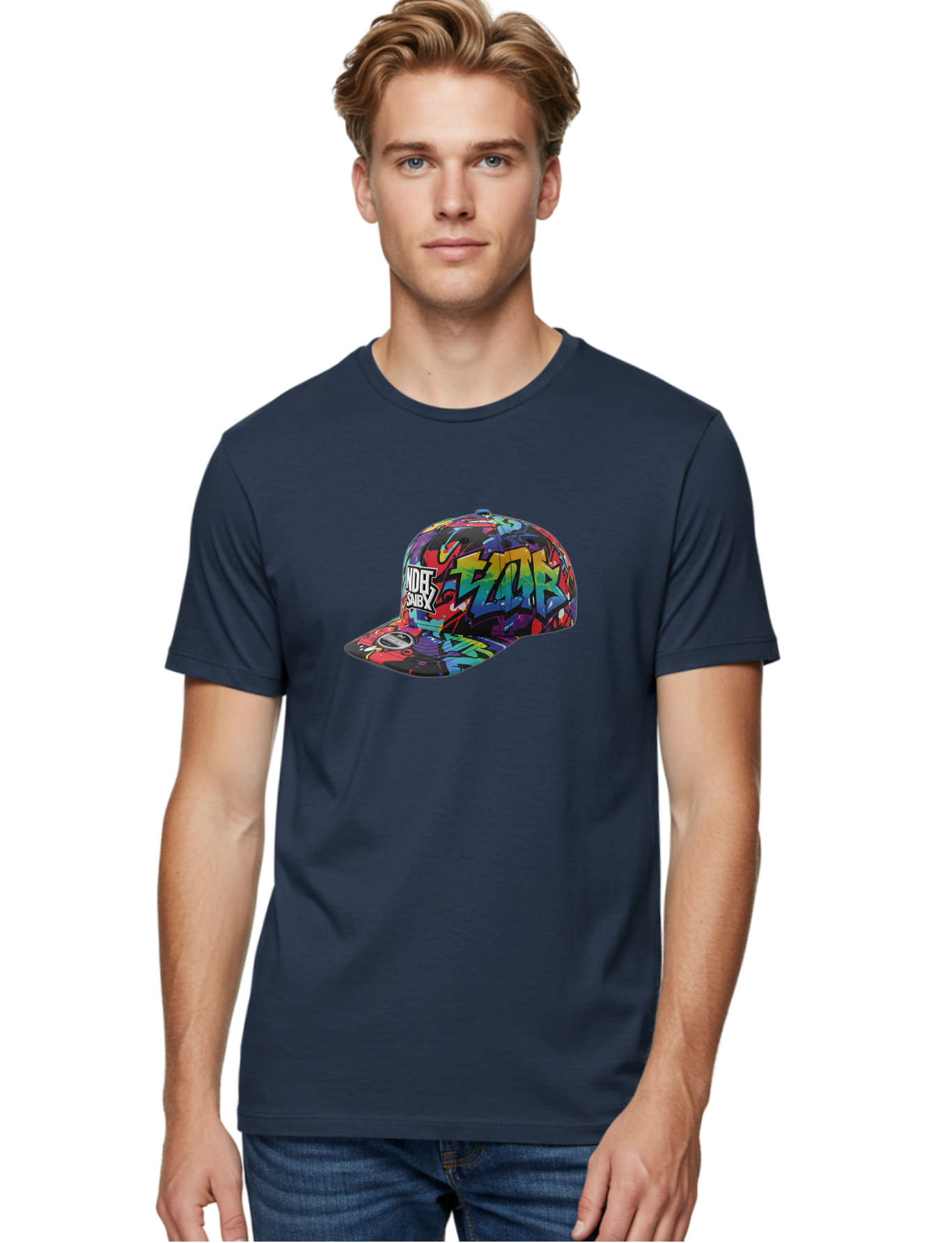 Kazr-Baseball-Cap Men'S Graphic Tee, 100% Cotton, Comfortable Casual Summer Wear, Machine Washable, Streetwear Fashion, Graffiti Art, Urban Style, Kansas Hat, Xsby Logo, Vibrant Colors, Bold Design, Casual Wear, Trendy Accessory Bad251