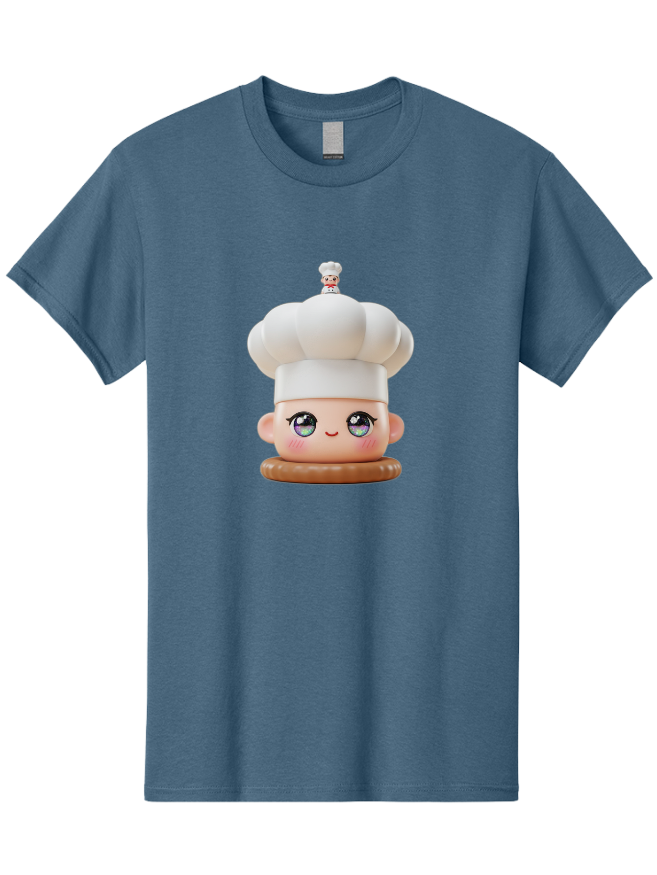 L-O-L-Surprise-Chef Men'S Graphic Tee, 100% Cotton, Comfortable Casual Summer Wear, Machine Washable, Kawaii Chef Figurine, Cute Chef Hat, Cartoon Character, Pastel Colors, Chef Toy, Adorable Face, Collector'S Item, Whimsical Design, Bad255