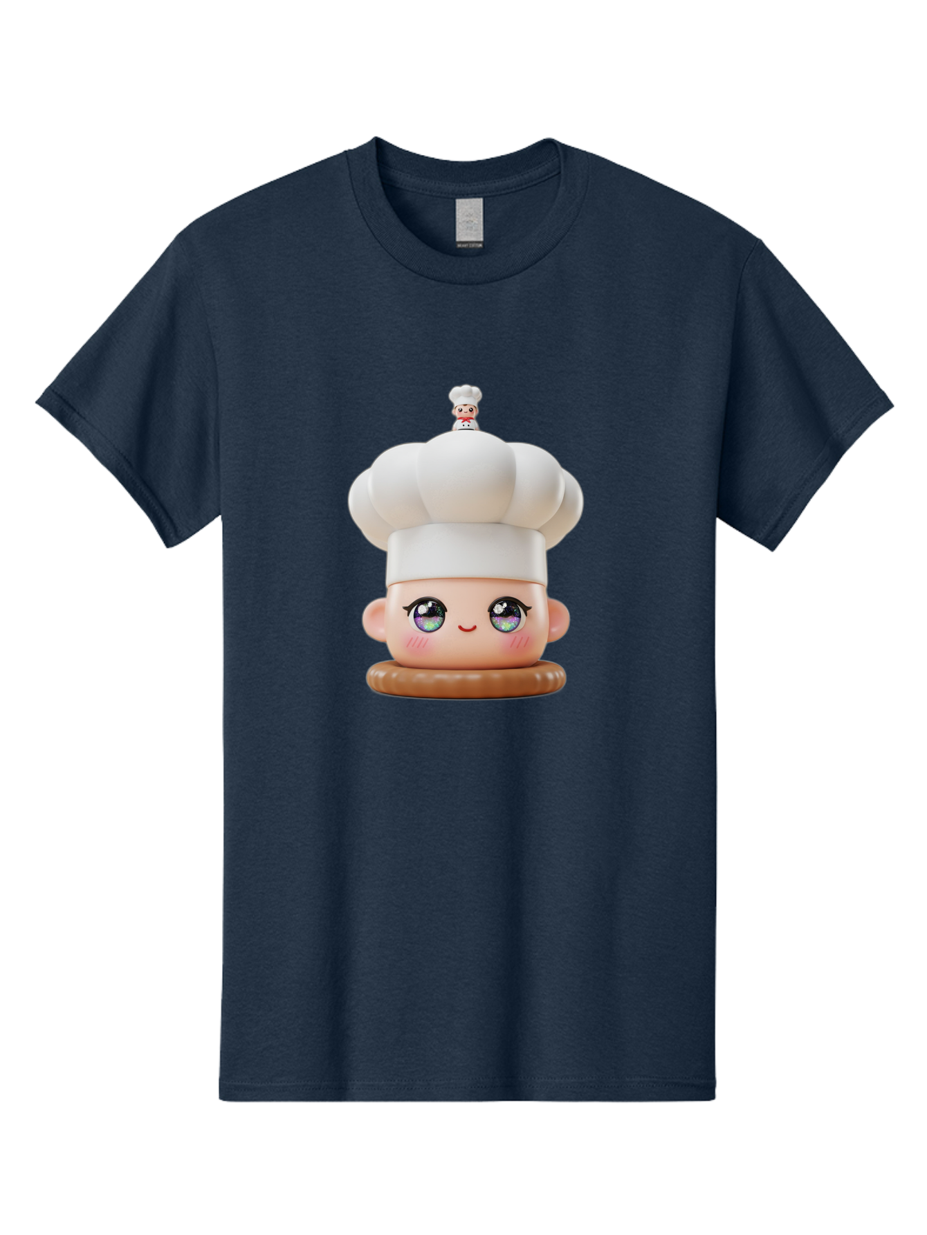 L-O-L-Surprise-Chef Men'S Graphic Tee, 100% Cotton, Comfortable Casual Summer Wear, Machine Washable, Kawaii Chef Figurine, Cute Chef Hat, Cartoon Character, Pastel Colors, Chef Toy, Adorable Face, Collector'S Item, Whimsical Design, Bad255