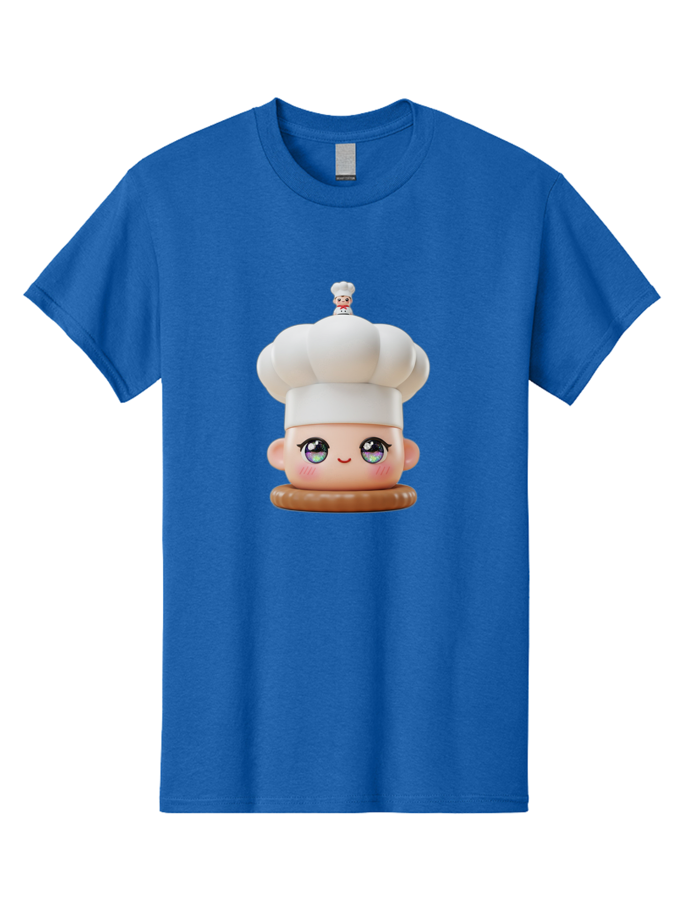 L-O-L-Surprise-Chef Men'S Graphic Tee, 100% Cotton, Comfortable Casual Summer Wear, Machine Washable, Kawaii Chef Figurine, Cute Chef Hat, Cartoon Character, Pastel Colors, Chef Toy, Adorable Face, Collector'S Item, Whimsical Design, Bad255
